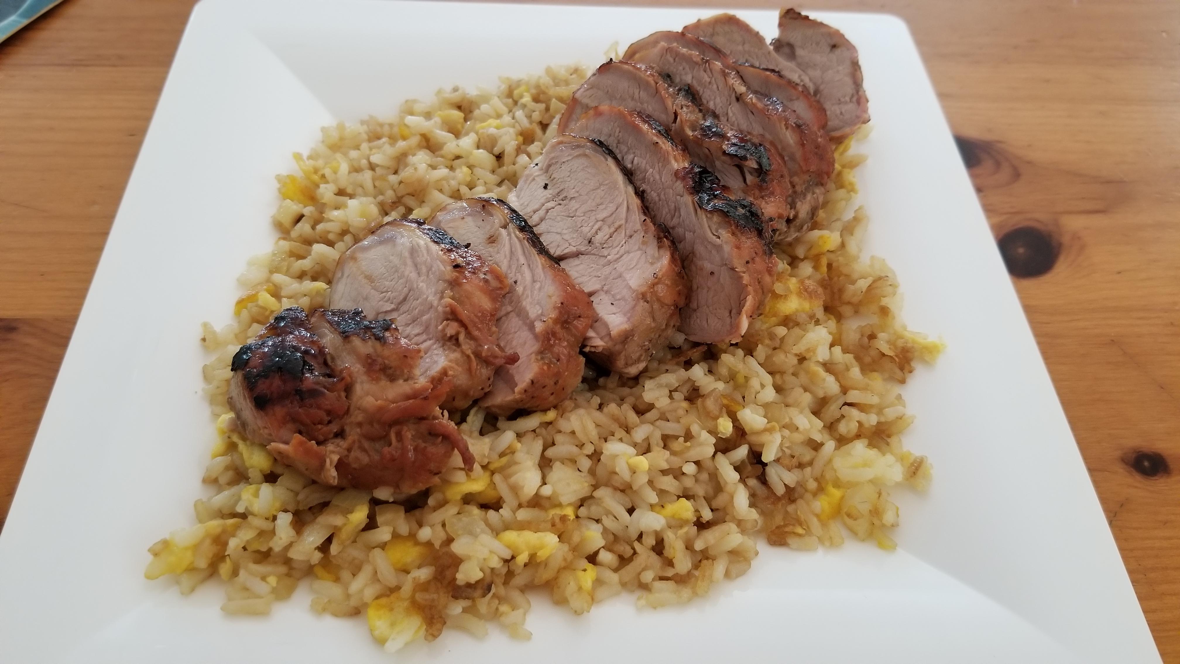Teriyaki Pork Tenderloin over Fried Rice r/FoodPorn