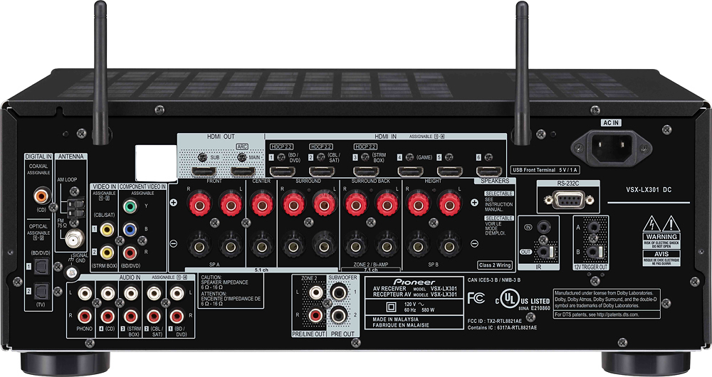 Question about inputs on Pioneer Elite VSX LX301. : r/hometheater