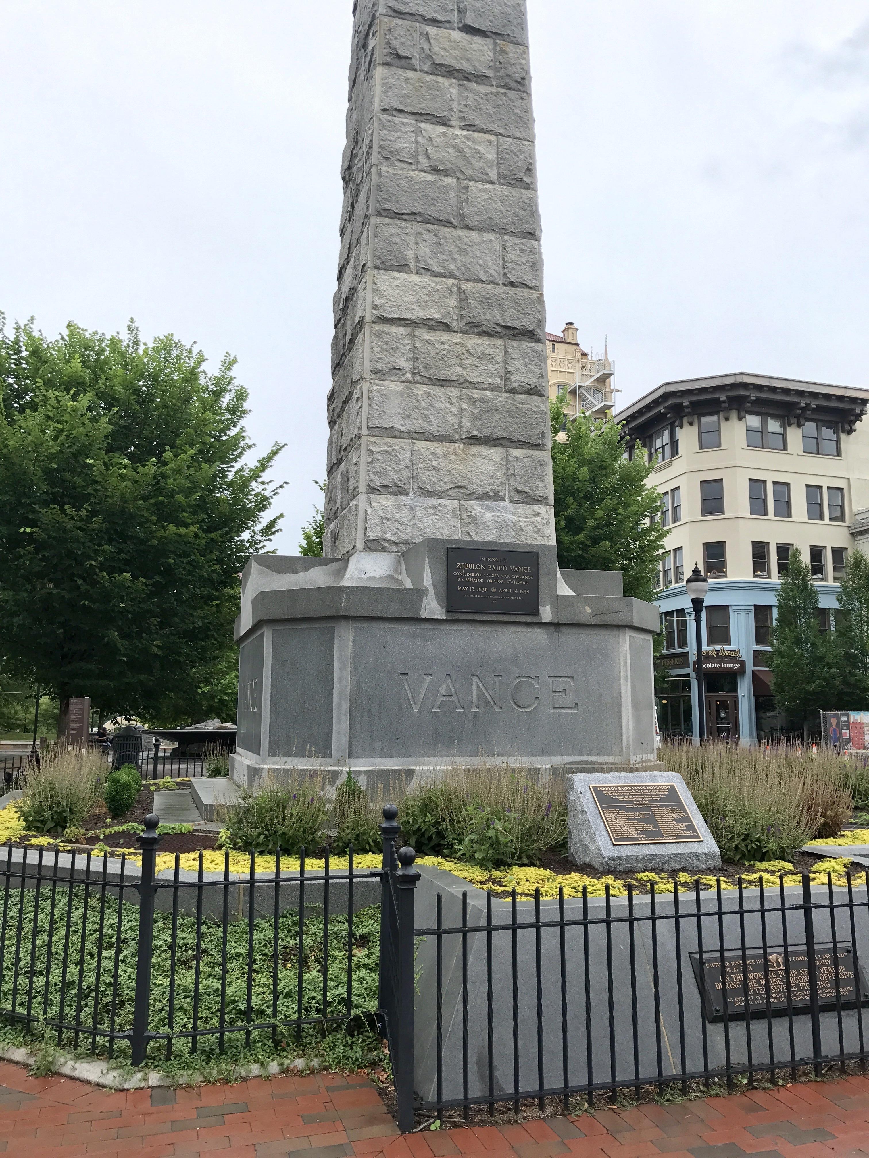 Visited the Governor Zebulon Vance (Civil War governor) monument in