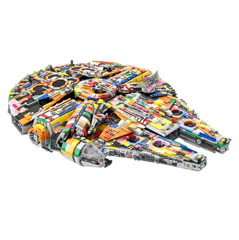 OMG, this Rainbow Colored Millennium Falcon catches my eyes in second