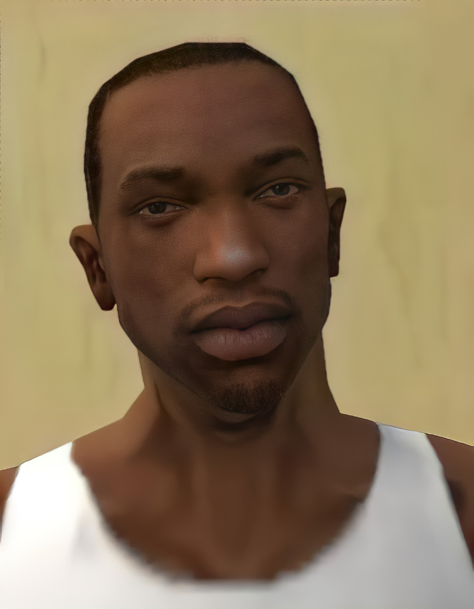 The Enhance image of CJ looks much better and detailed than the definitive edition : GTA