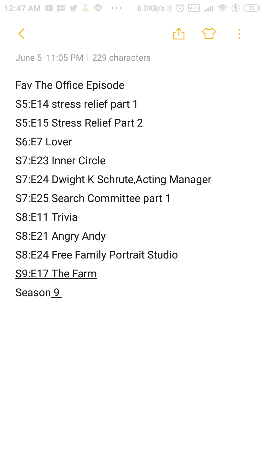 This is my favorite The Office episodes, it's in the order of which one