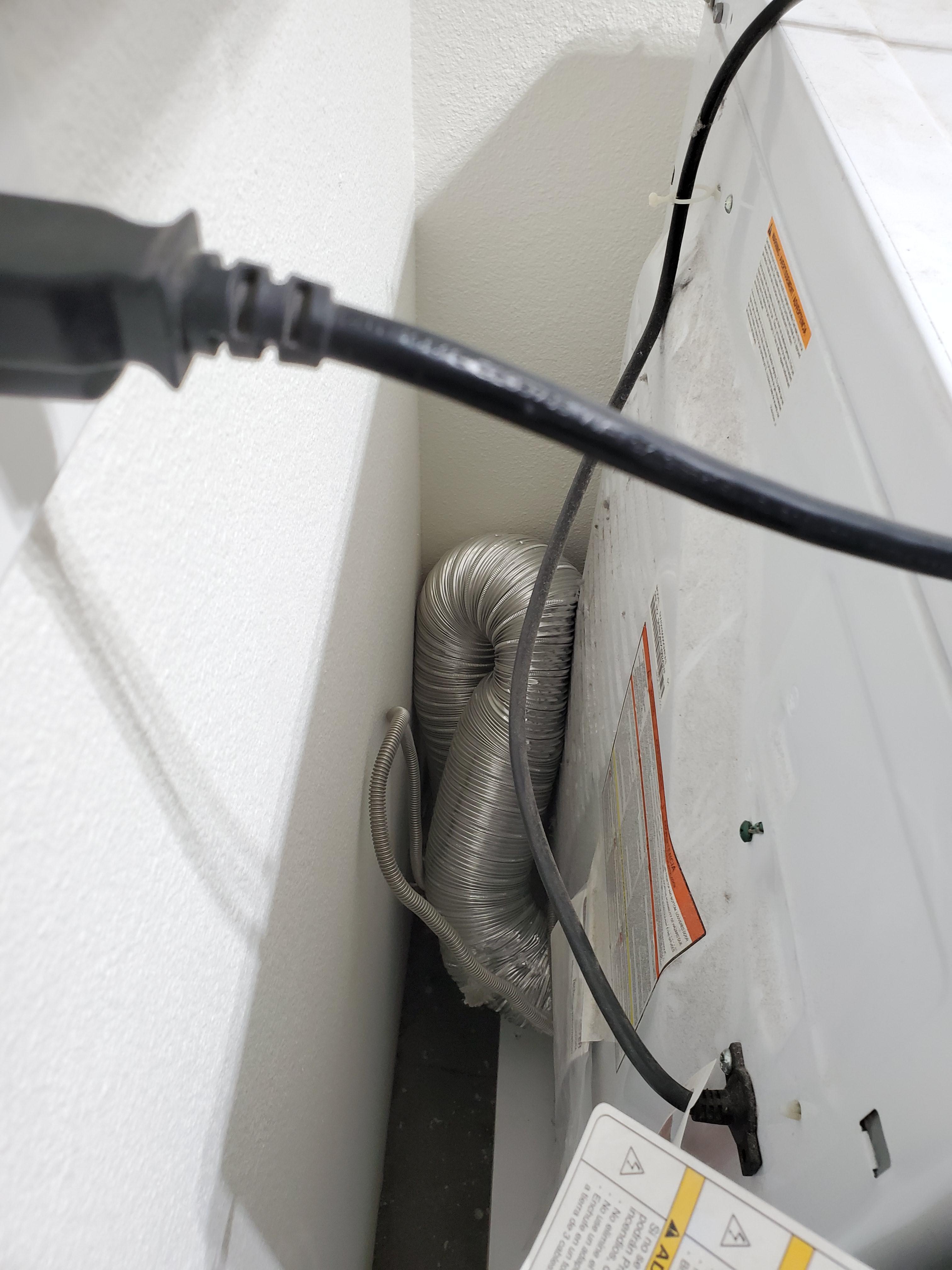 Is this dryer vent duct problematic? Had work done after a flood and