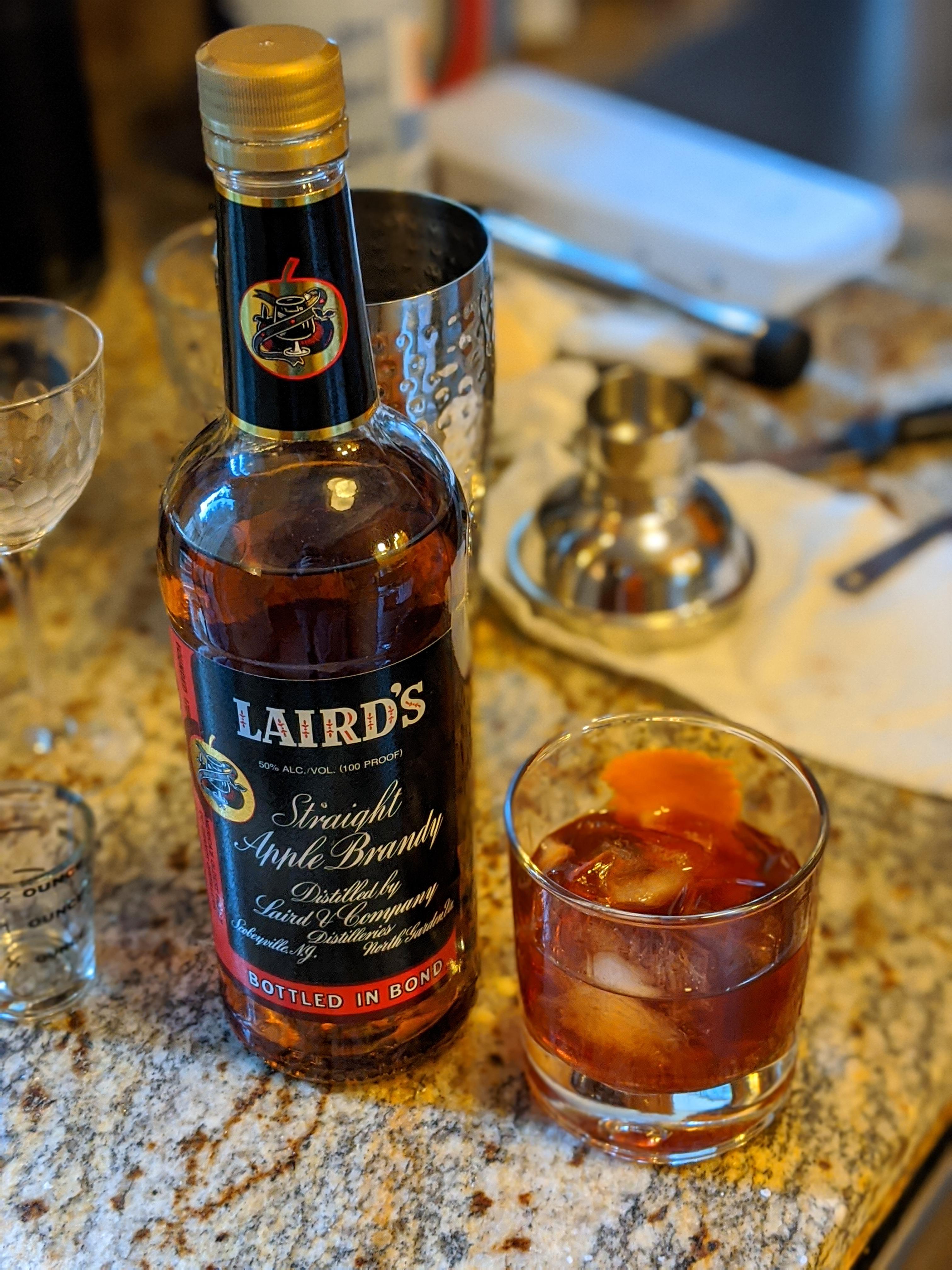 Laird's Straight Apple Brandy Old Fashioned r/cocktails