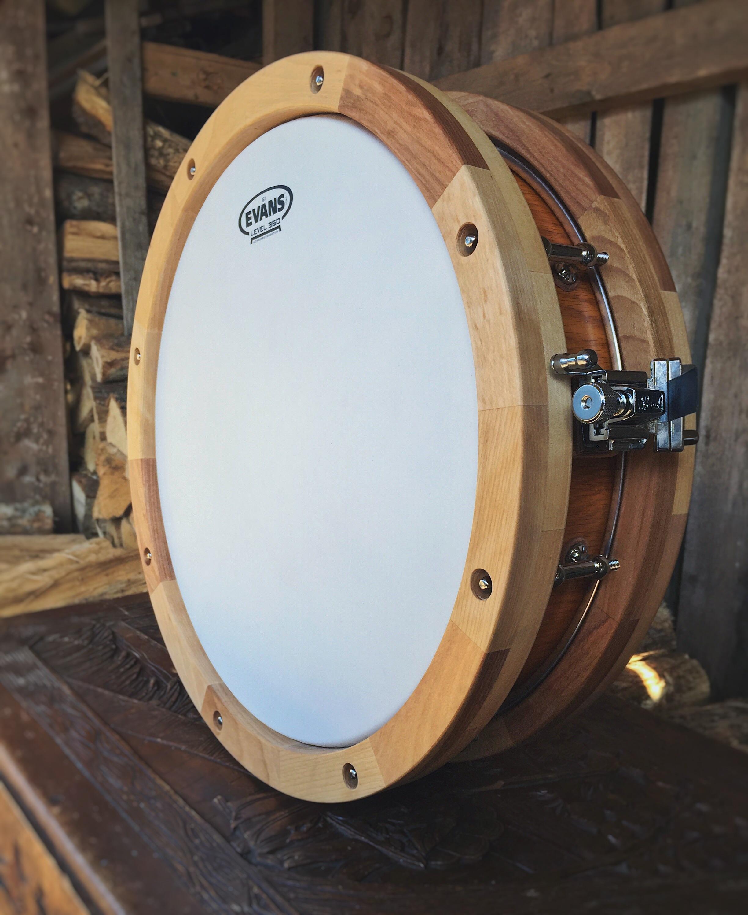 I gave a try at building a snare drum. Made it 14x4” out of red oak and