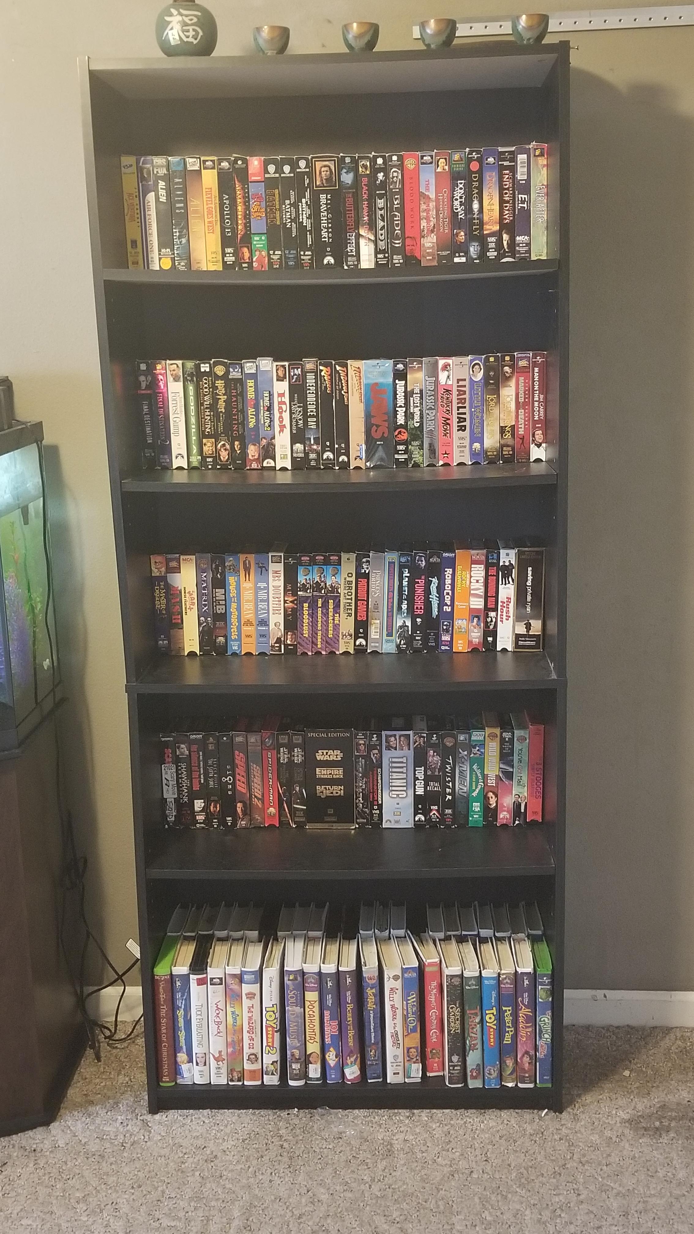 I finally filled my entire bookcase with tapes. Time to start on the