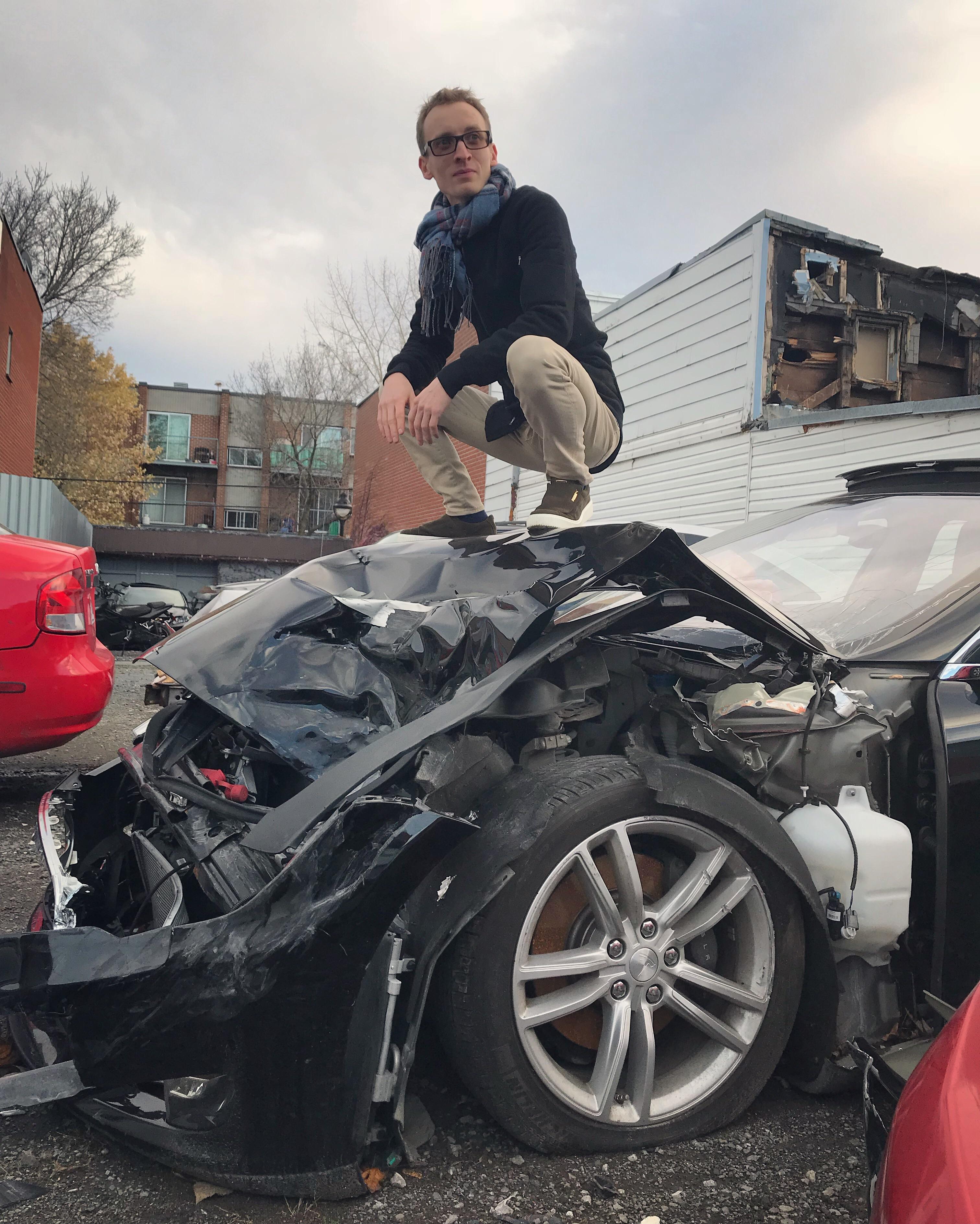 Leaving the club ( safest car I ever crashed. r/teslamotors