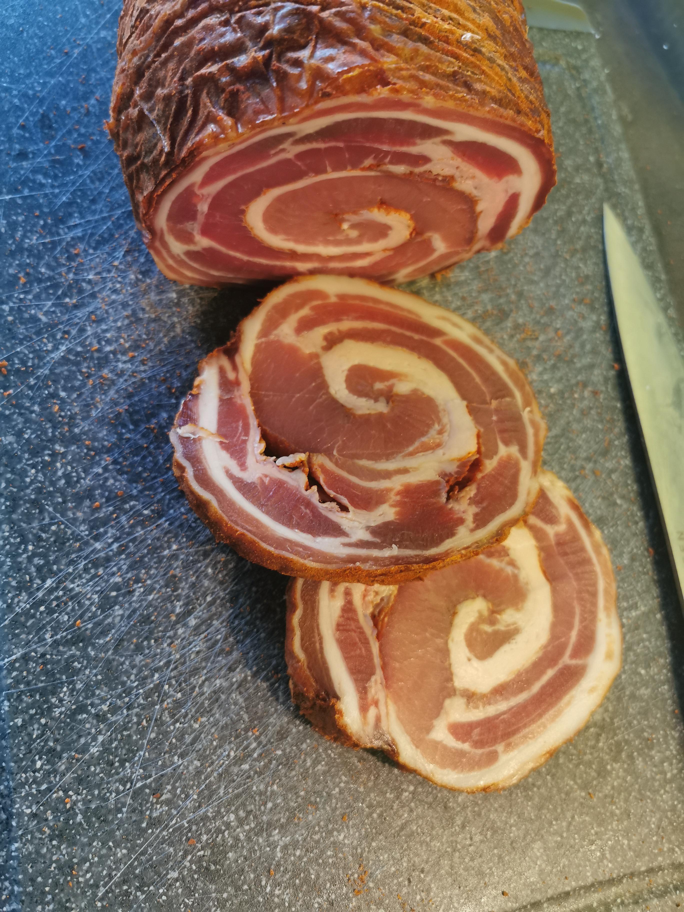 Homemade pancetta (via UmaiDry). One month in refrigerator. r/Charcuterie