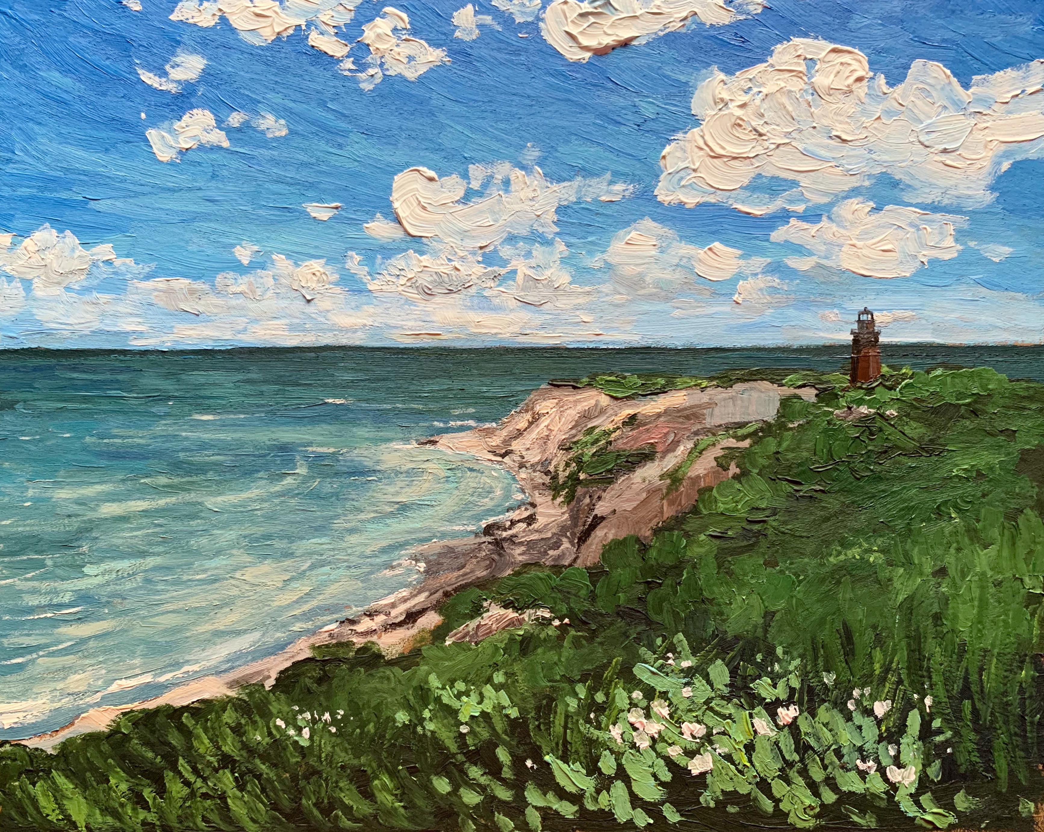 Aquinnah Light Martha’s Vineyard 8x10” oil on board r/painting