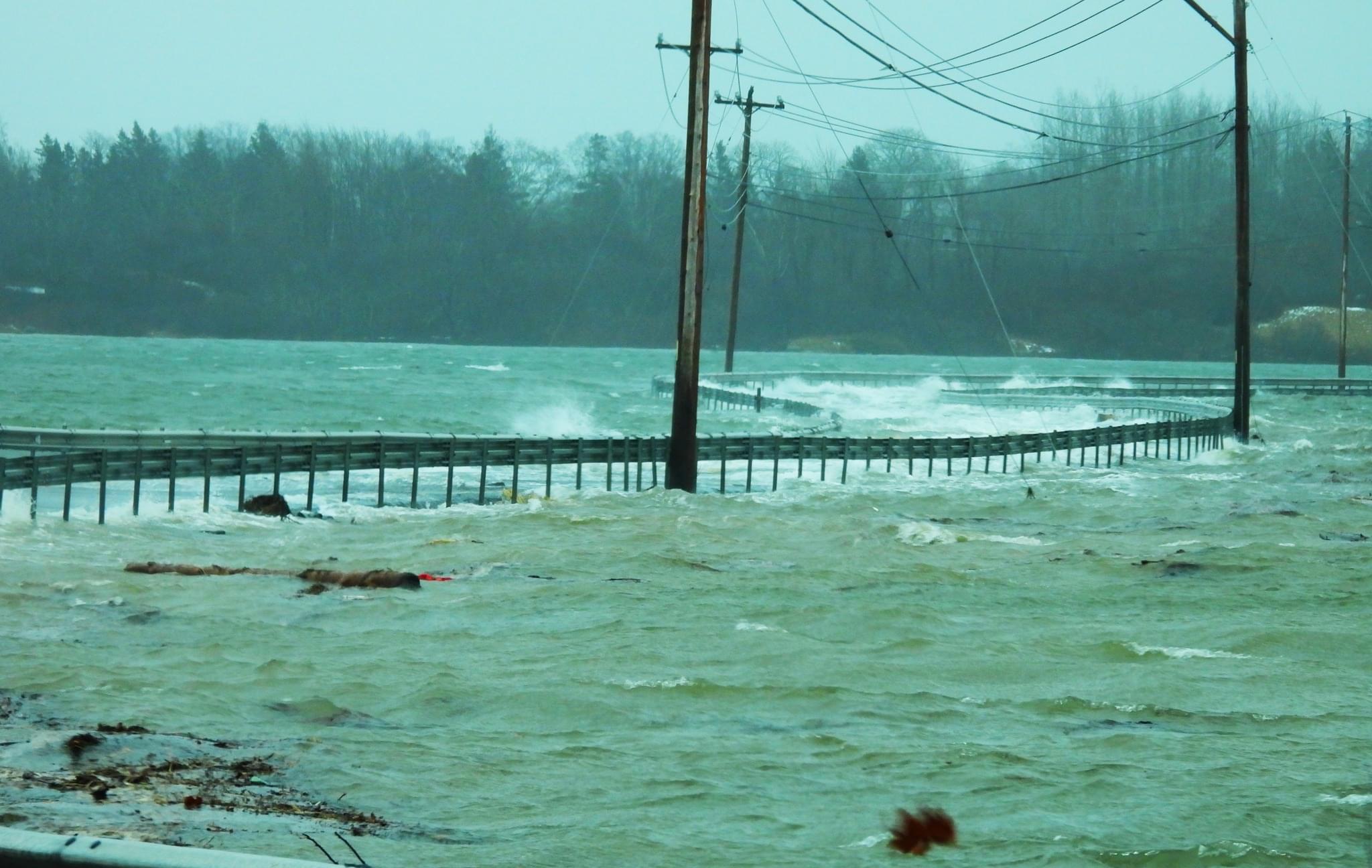 Deer Isle Causeway Under Four Feet of Water r/Maine