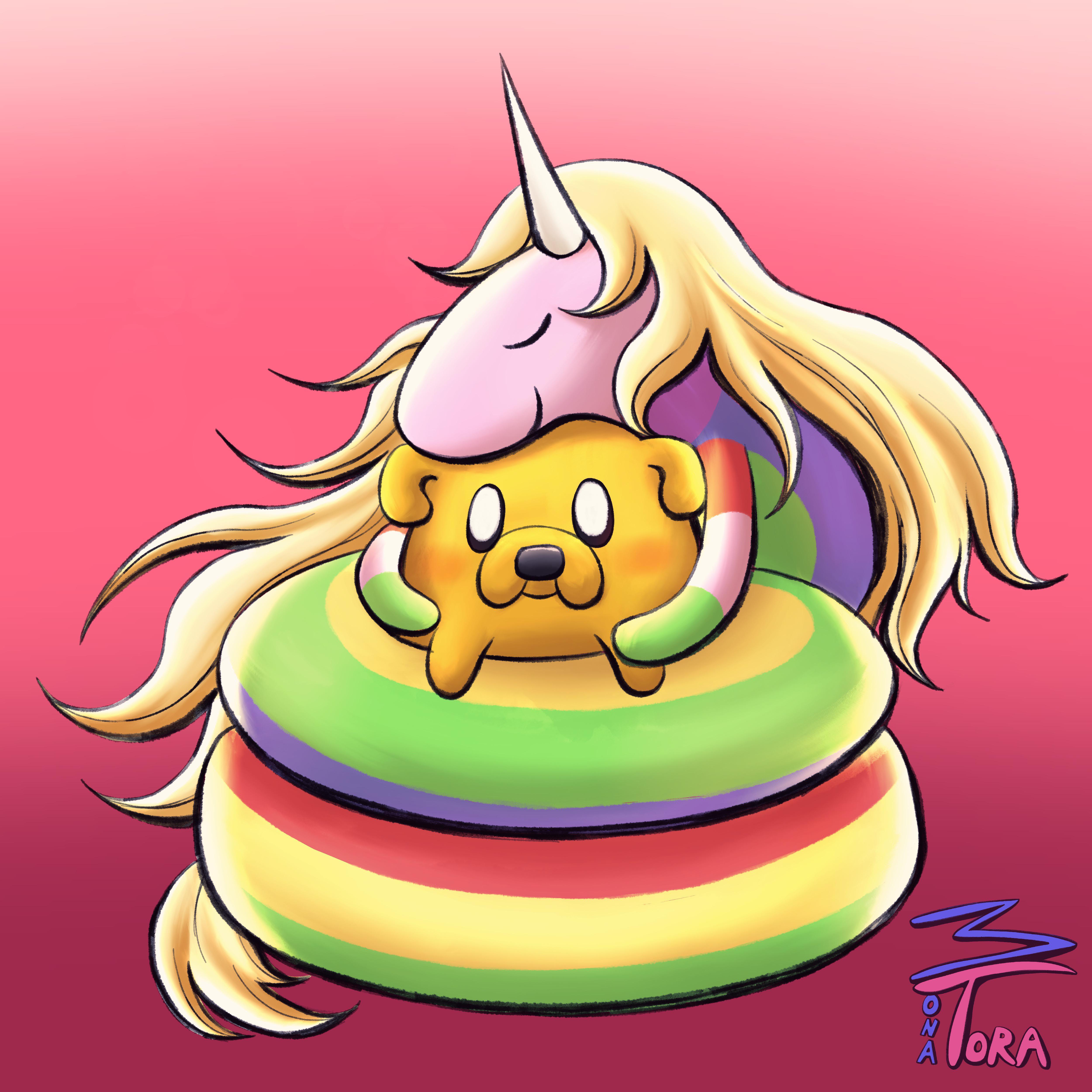 Jake x Lady Rainicorn Fanart by MonaToraArts r/adventuretime