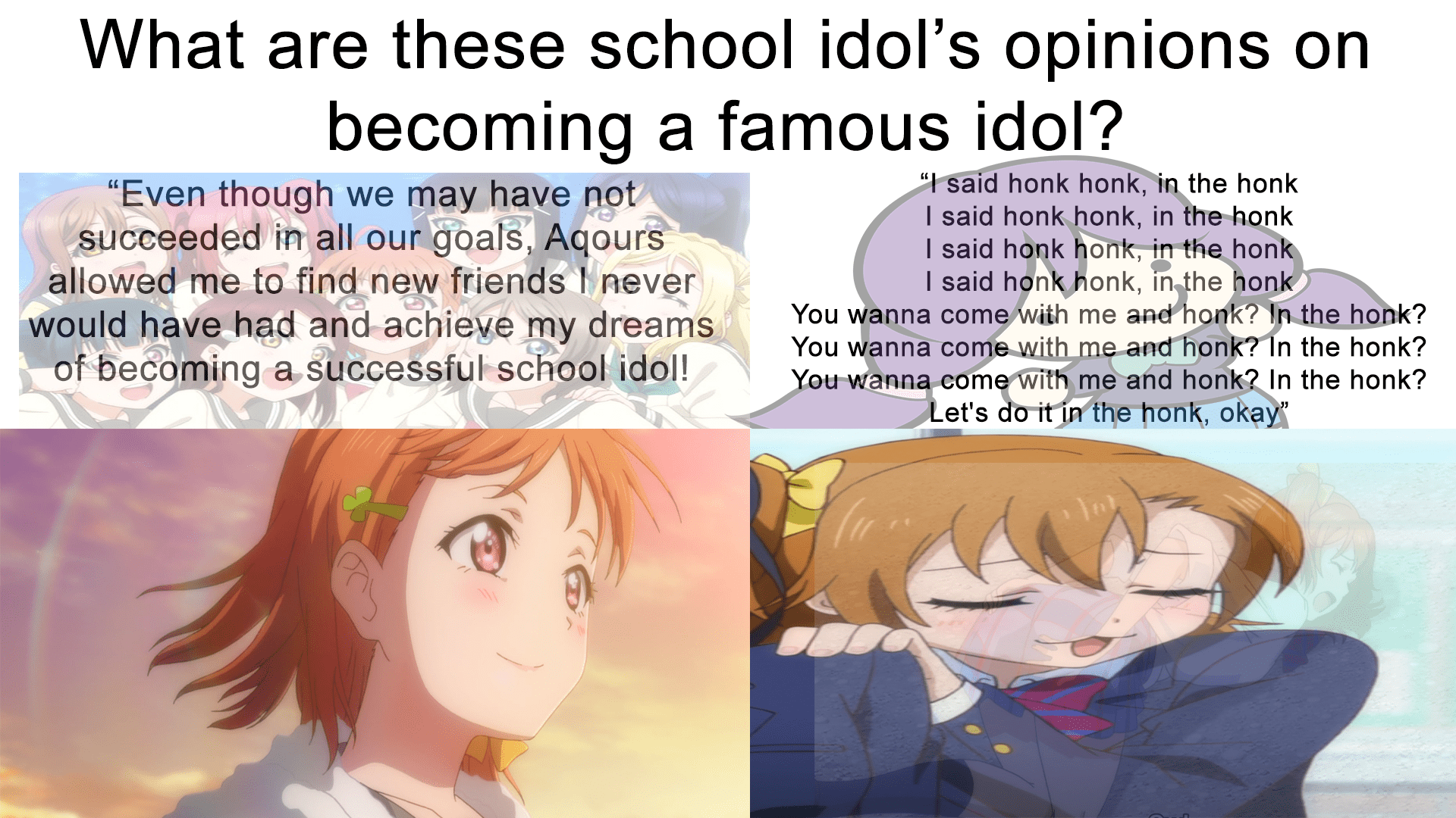 We managed to get an interview with two very successful school idols