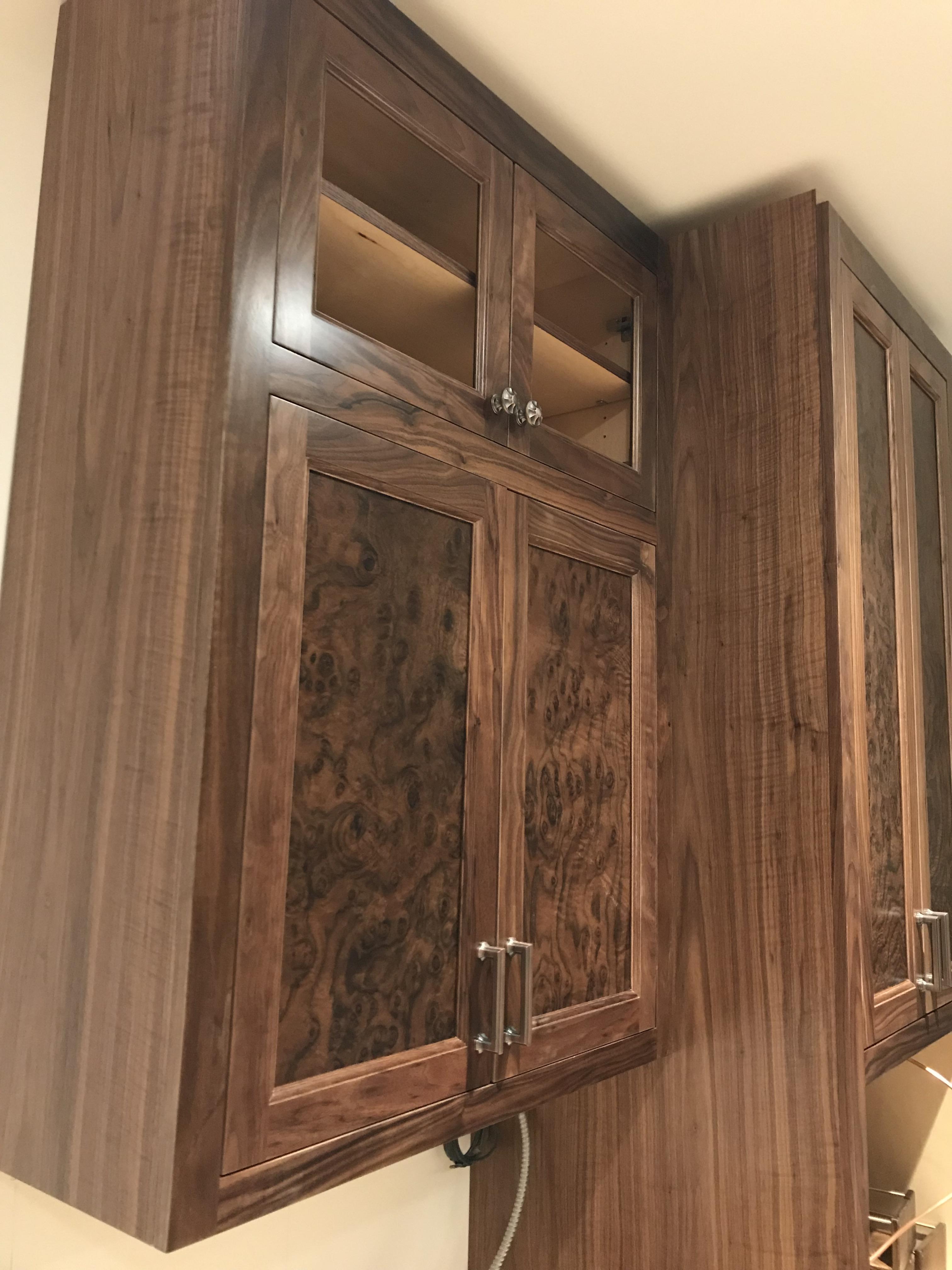 custom walnut burl kitchen finally going in... after four months