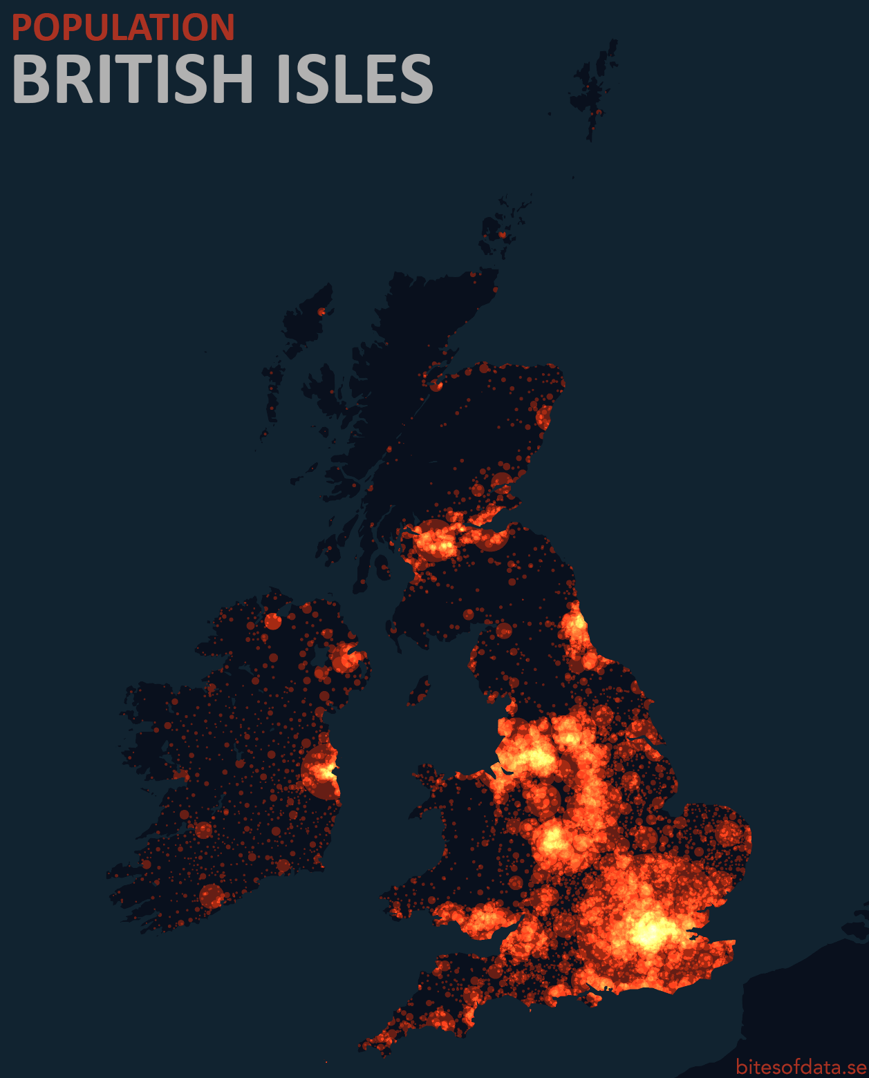 Population Map Of England