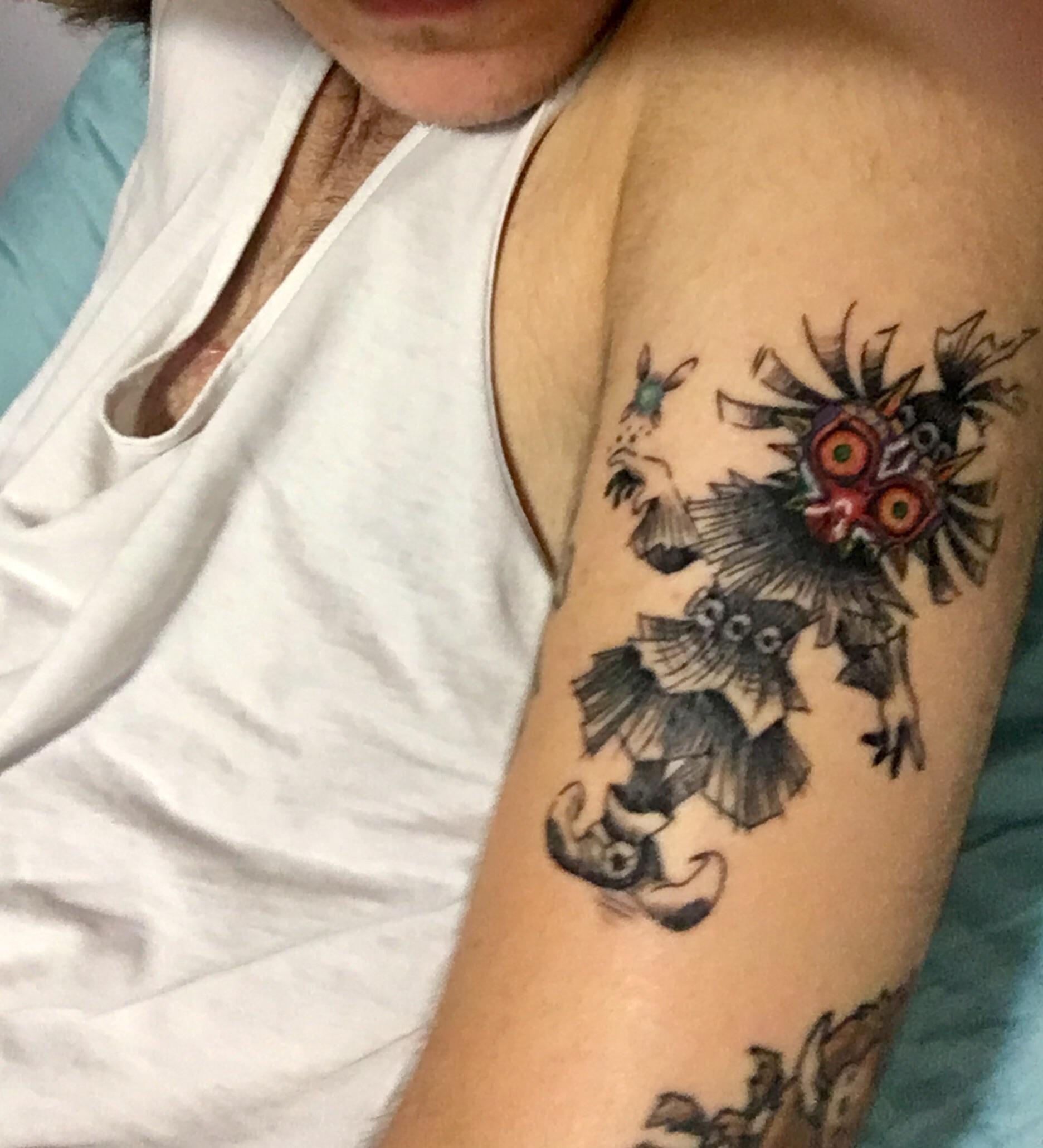 Skull Kid by Jessica Channer at Tattoo People in Toronto, ON, Canada r/nerdtattoos