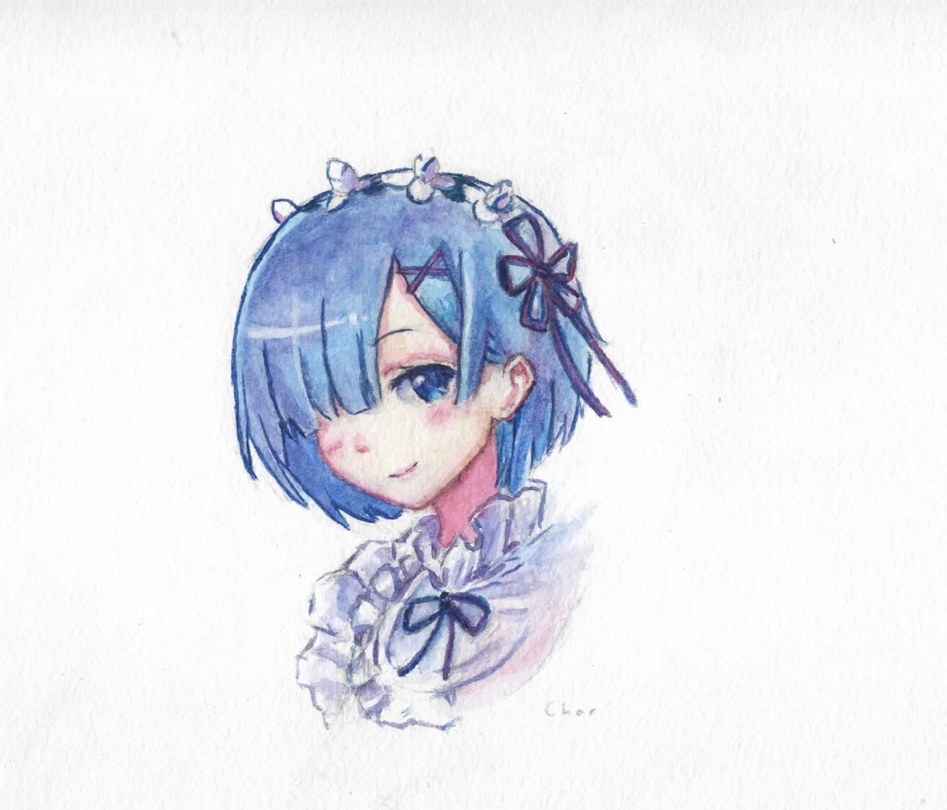 [Media] Rem painting with watercolors r/Re_Zero