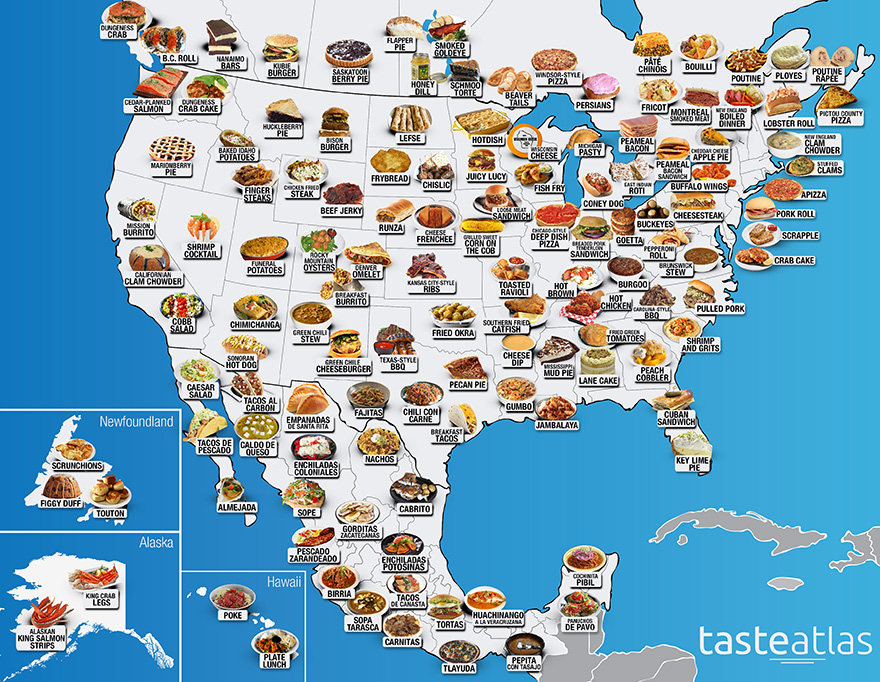 North America's cuisine r/MapPorn