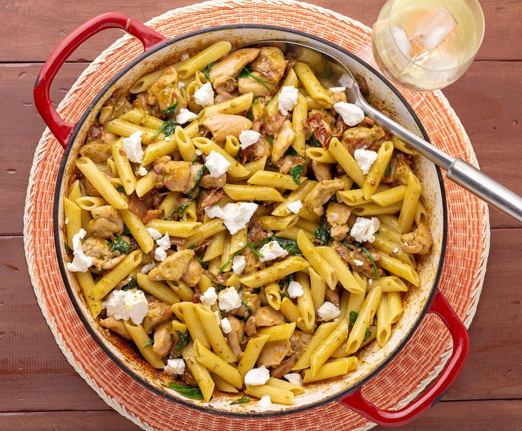 Chicken Pesto Penne With Bacon & Feta r/recipes