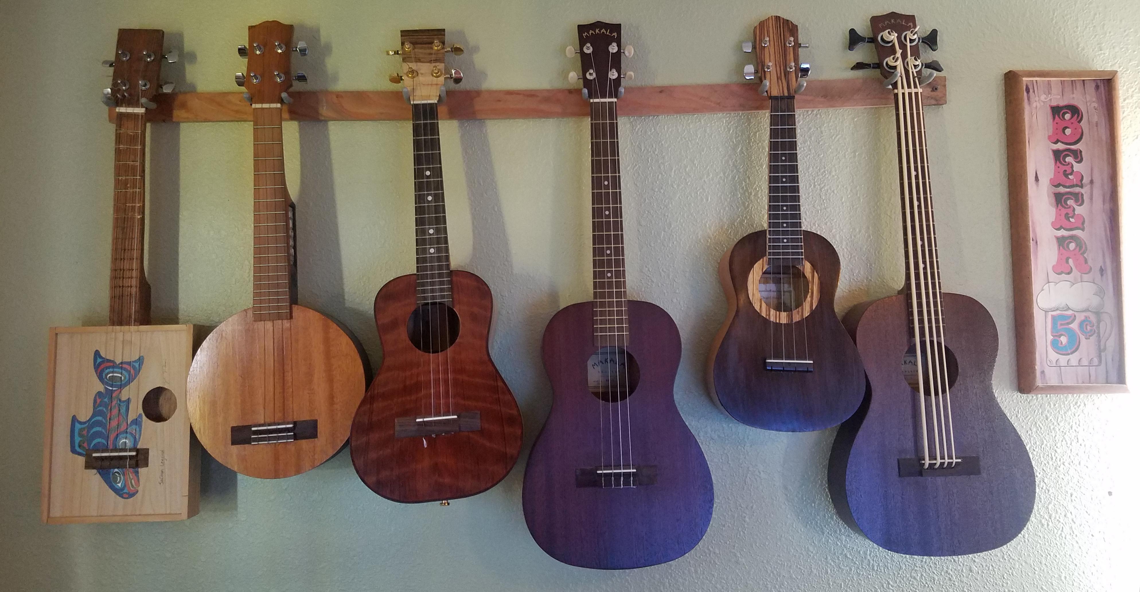 Display family. All customized or built by me. r/ukulele