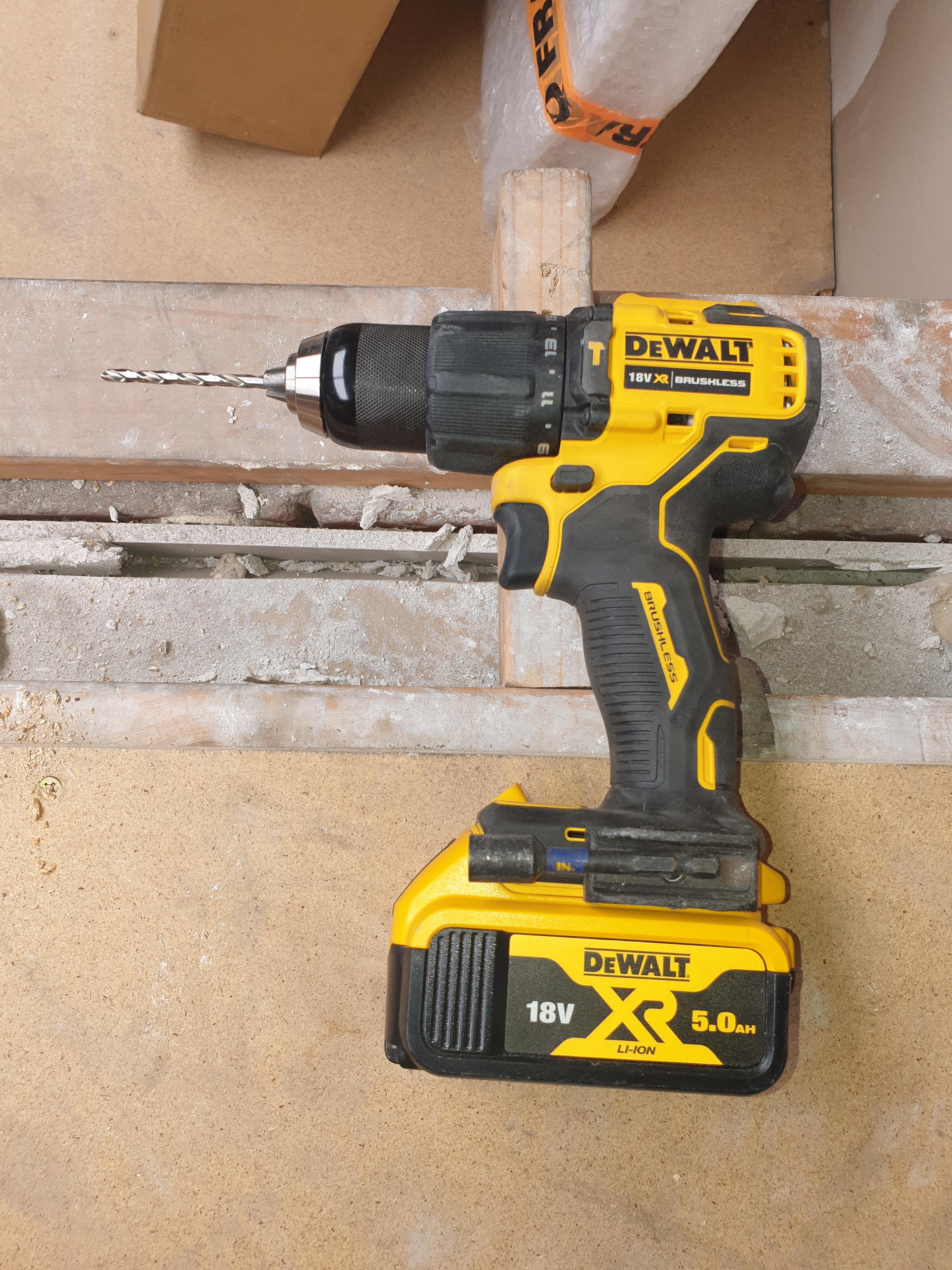 Back at work getting some good use out of my new drill