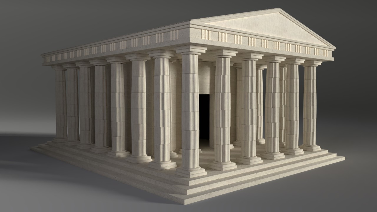 Greek temple r/blender