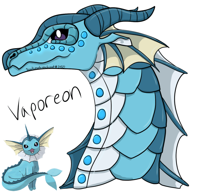 Drawing Pokemon as WOF dragons Part 7, Vaporeon r/WingsOfFire