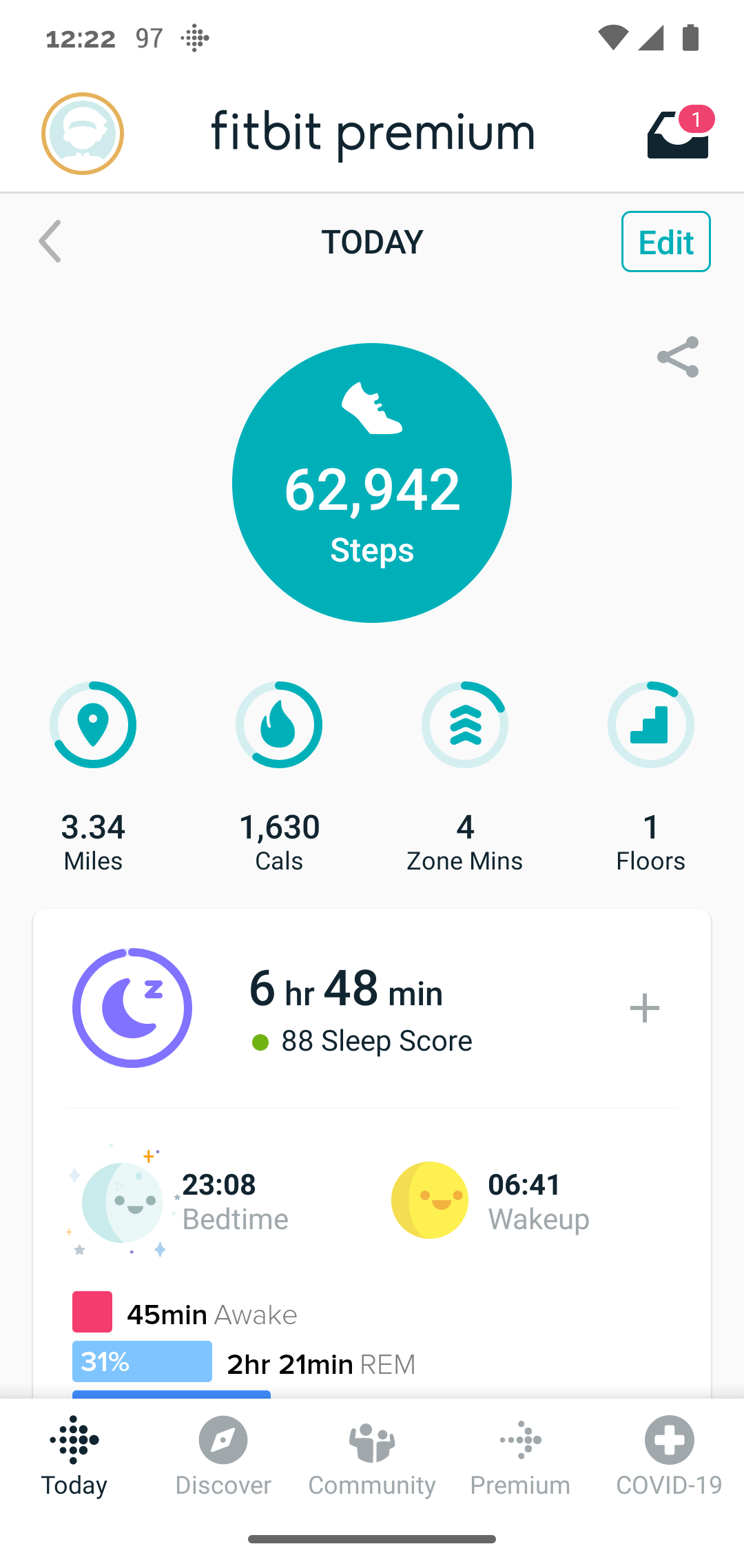 Fitbit android app keeps displaying insanely high wrong step count past