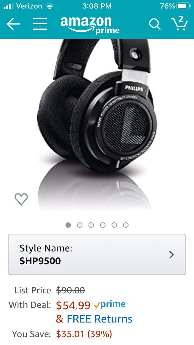 Philips SHP9500 Amazon Black Friday Sale! r/headphones