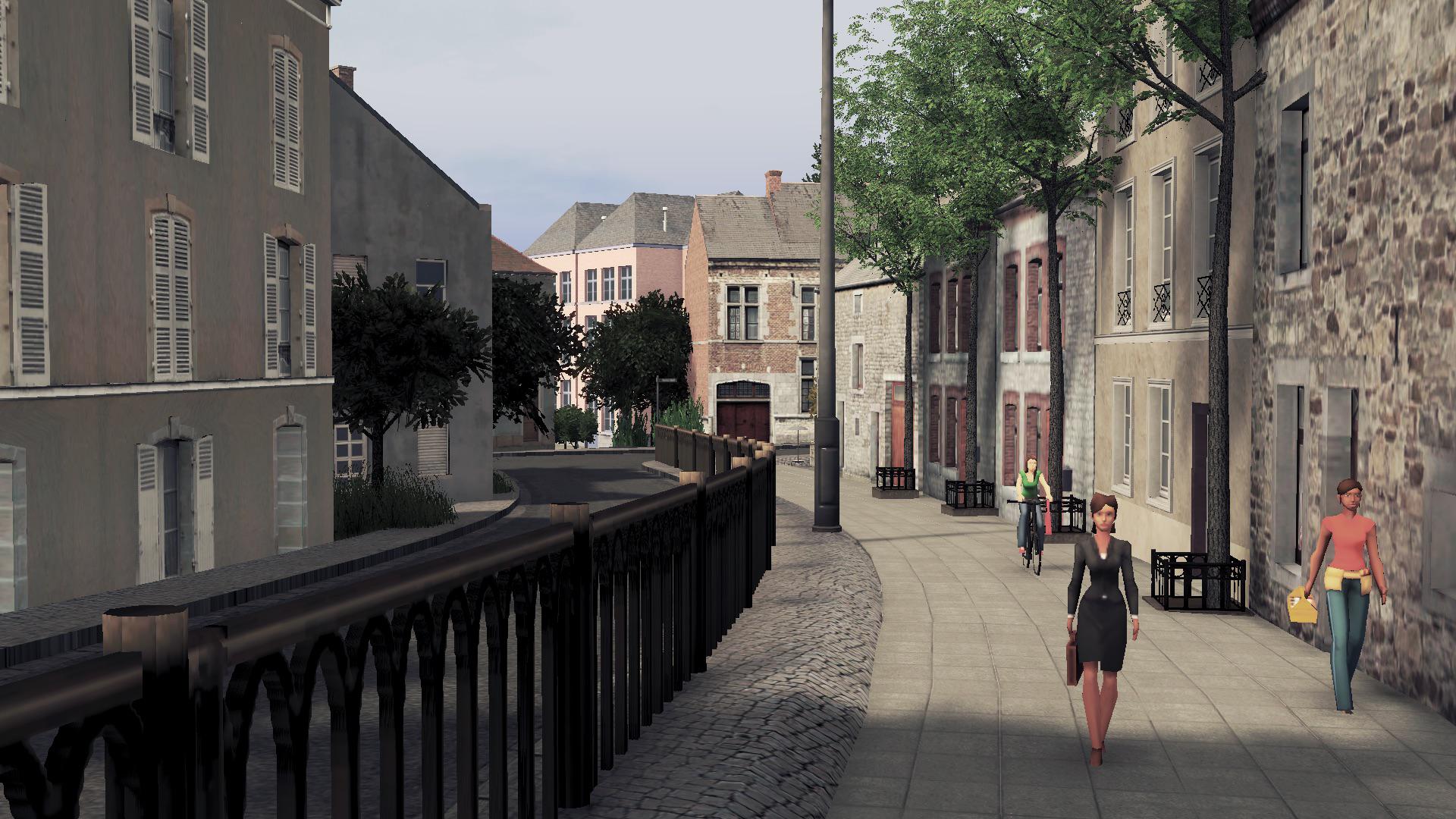 Cozy side street r/CitiesSkylines