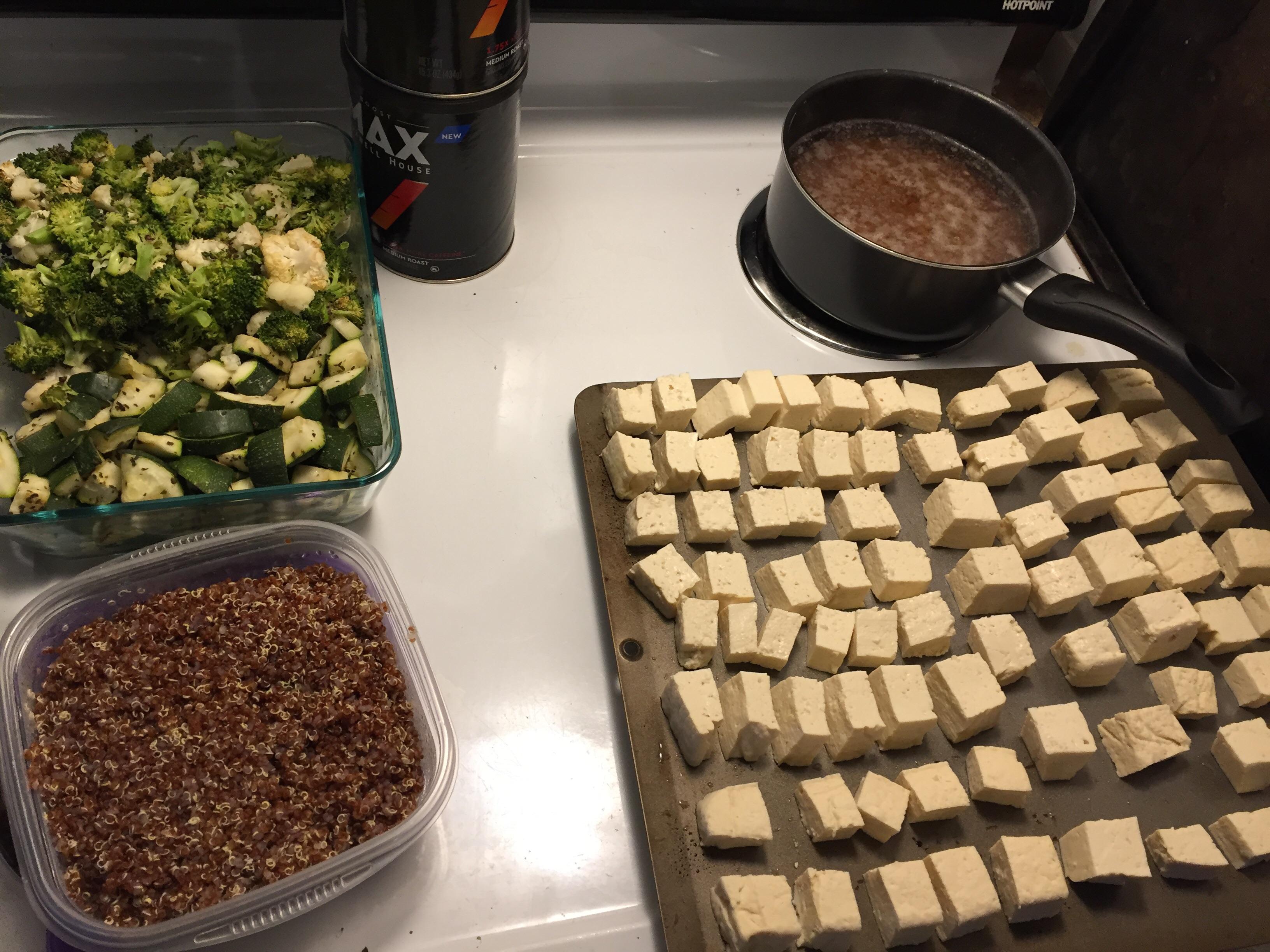 Cheap Vegan Midweek Prep ft. Roasted Zucchini, Broccoli & Cauliflower