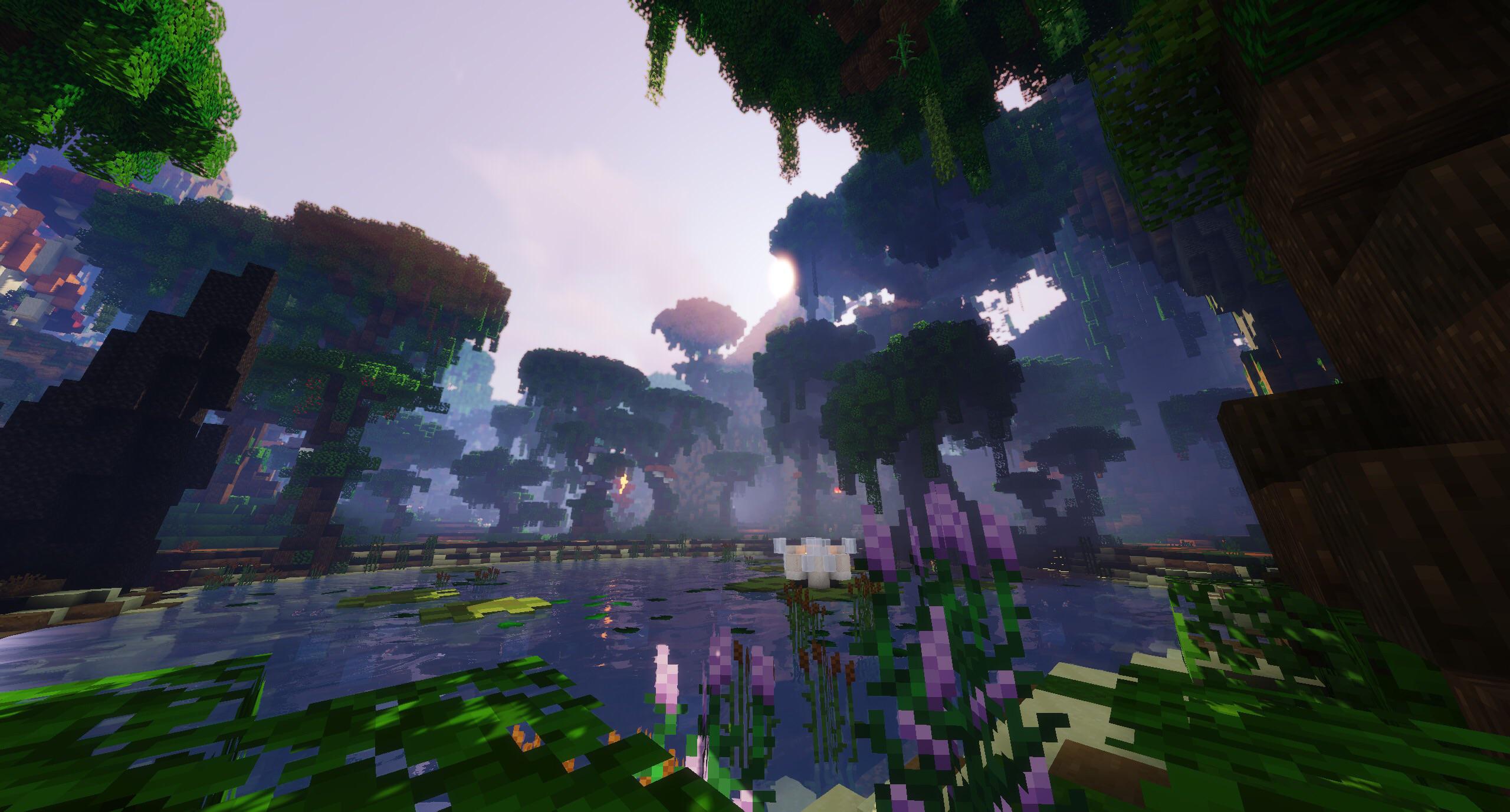 A nice screenshot I got while running shaders in Dernal Jungle. I love