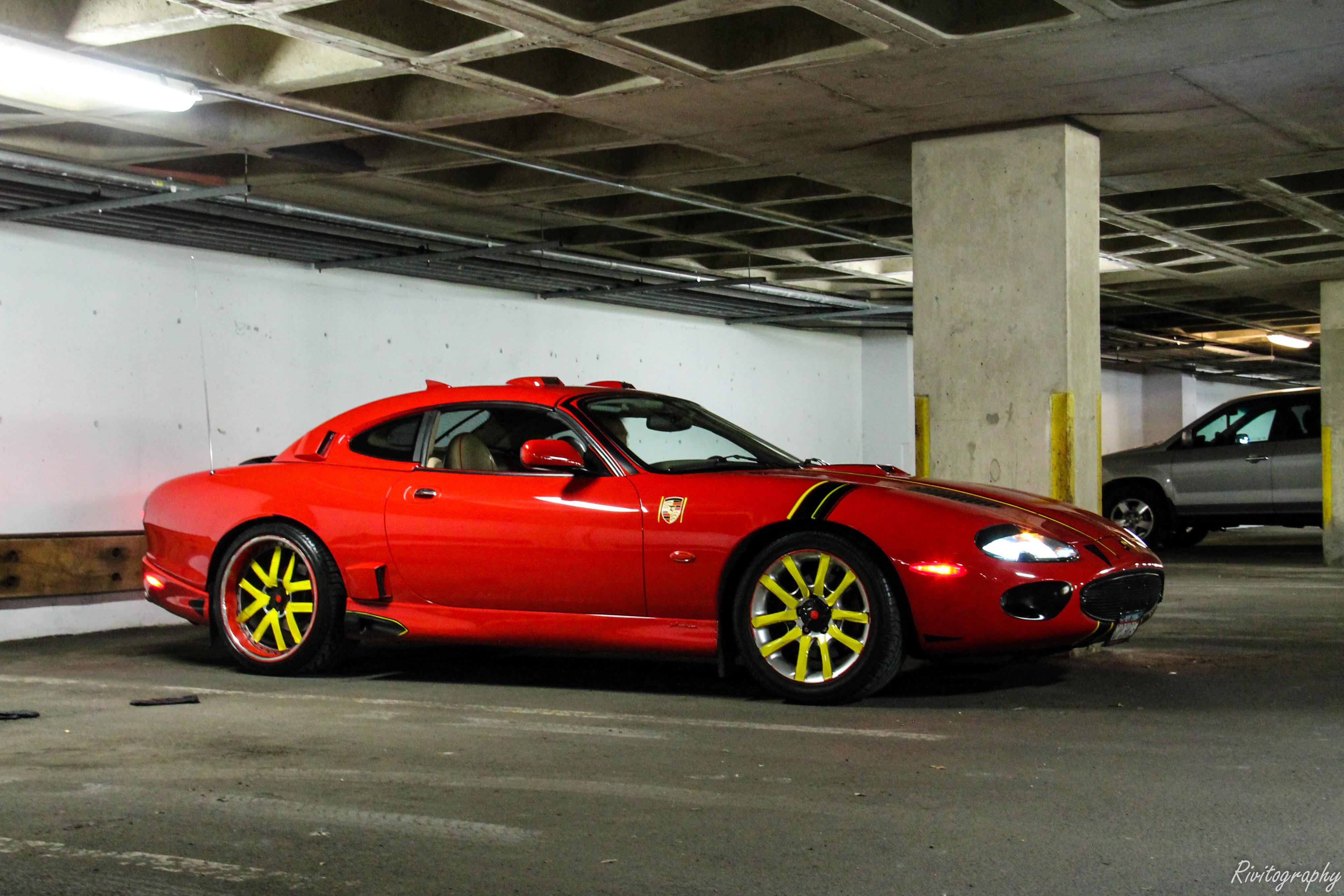This used to be a Jaguar XK8. Seen during the Greenwich Concours d’Elegance in Greenwich, CT r