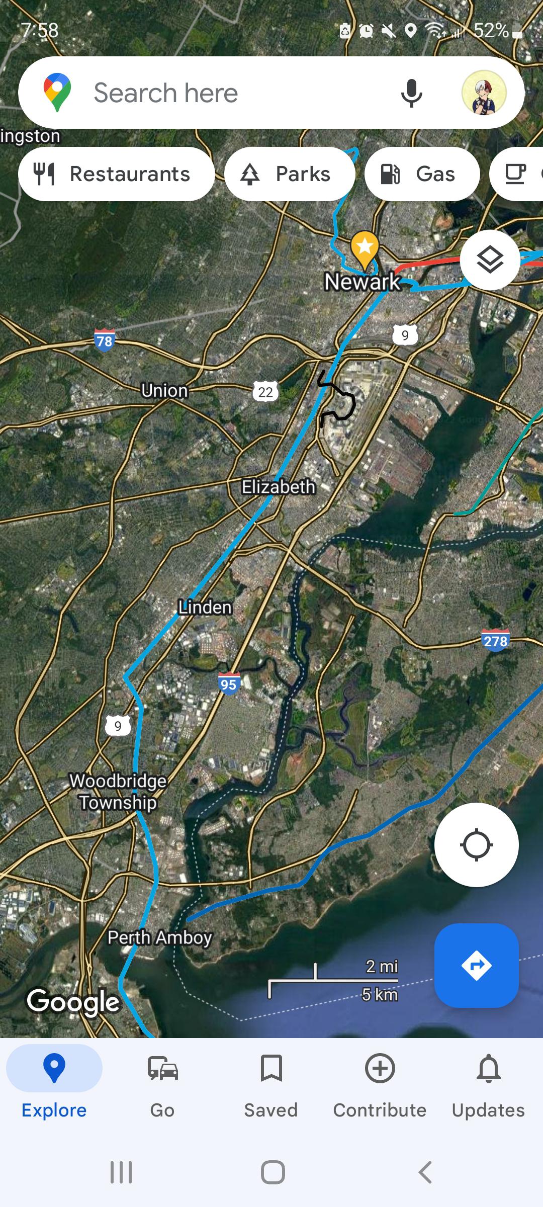 North Jersey Coast Line suddenly appears on google maps transit layer