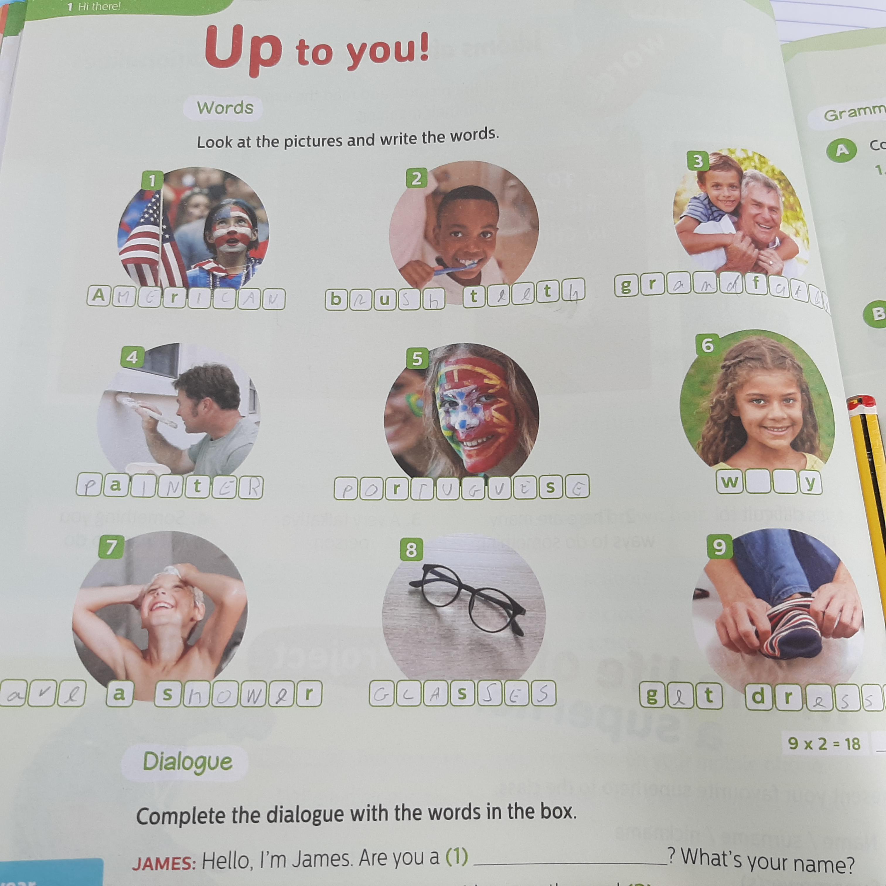 [Grade 6 English] Four letters word stsrts with a W and ends with a Y