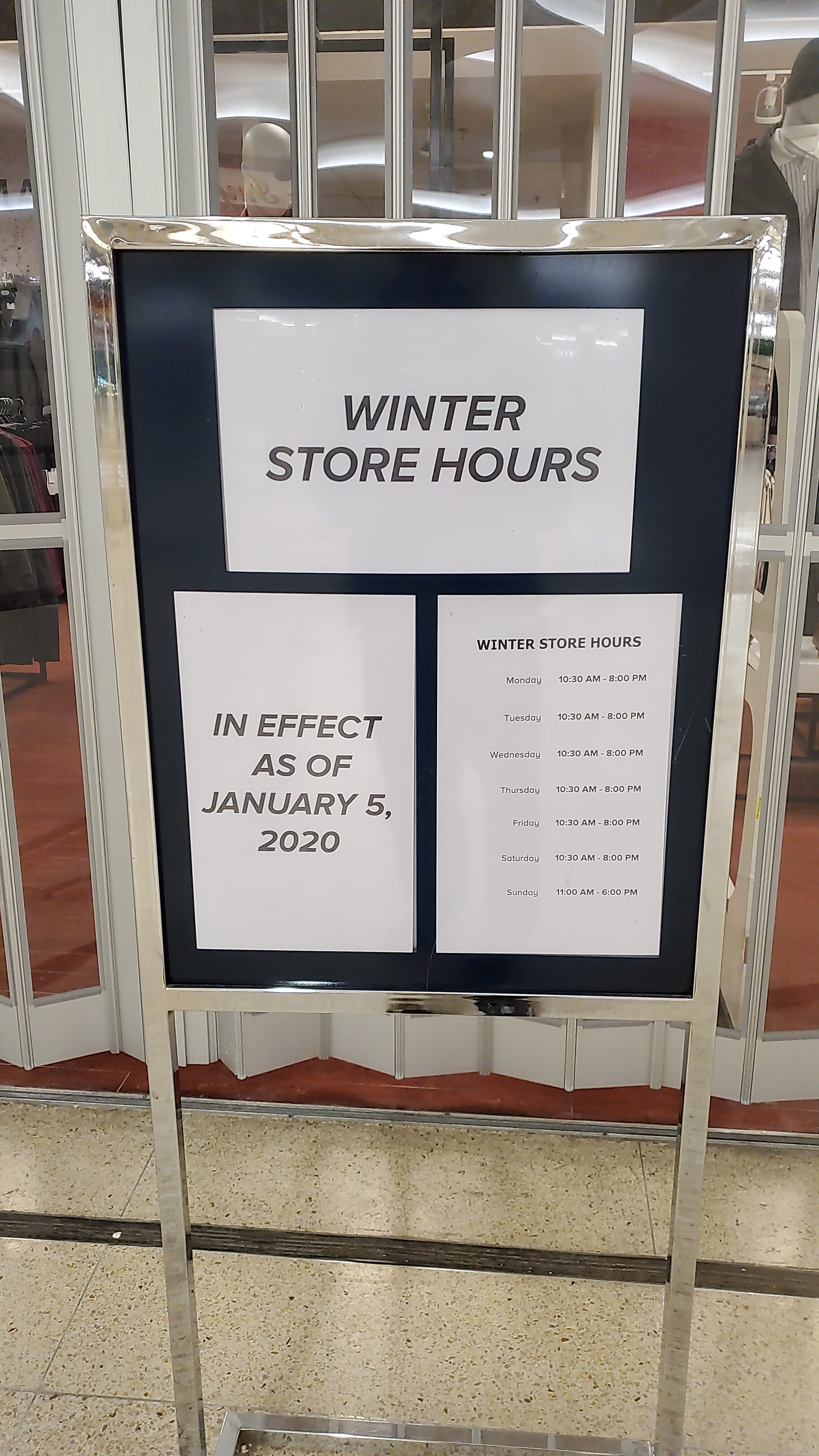 The Bay WEM "winter hours" r/Edmonton