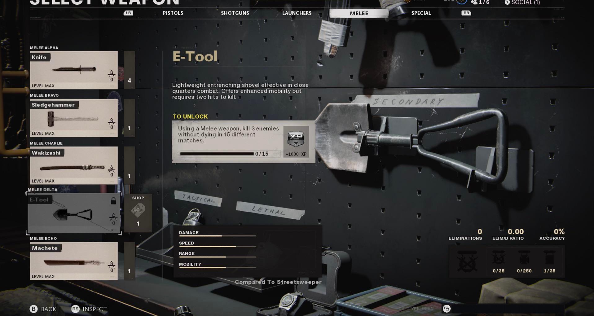 Another melee weapon added, another challenge only doable in