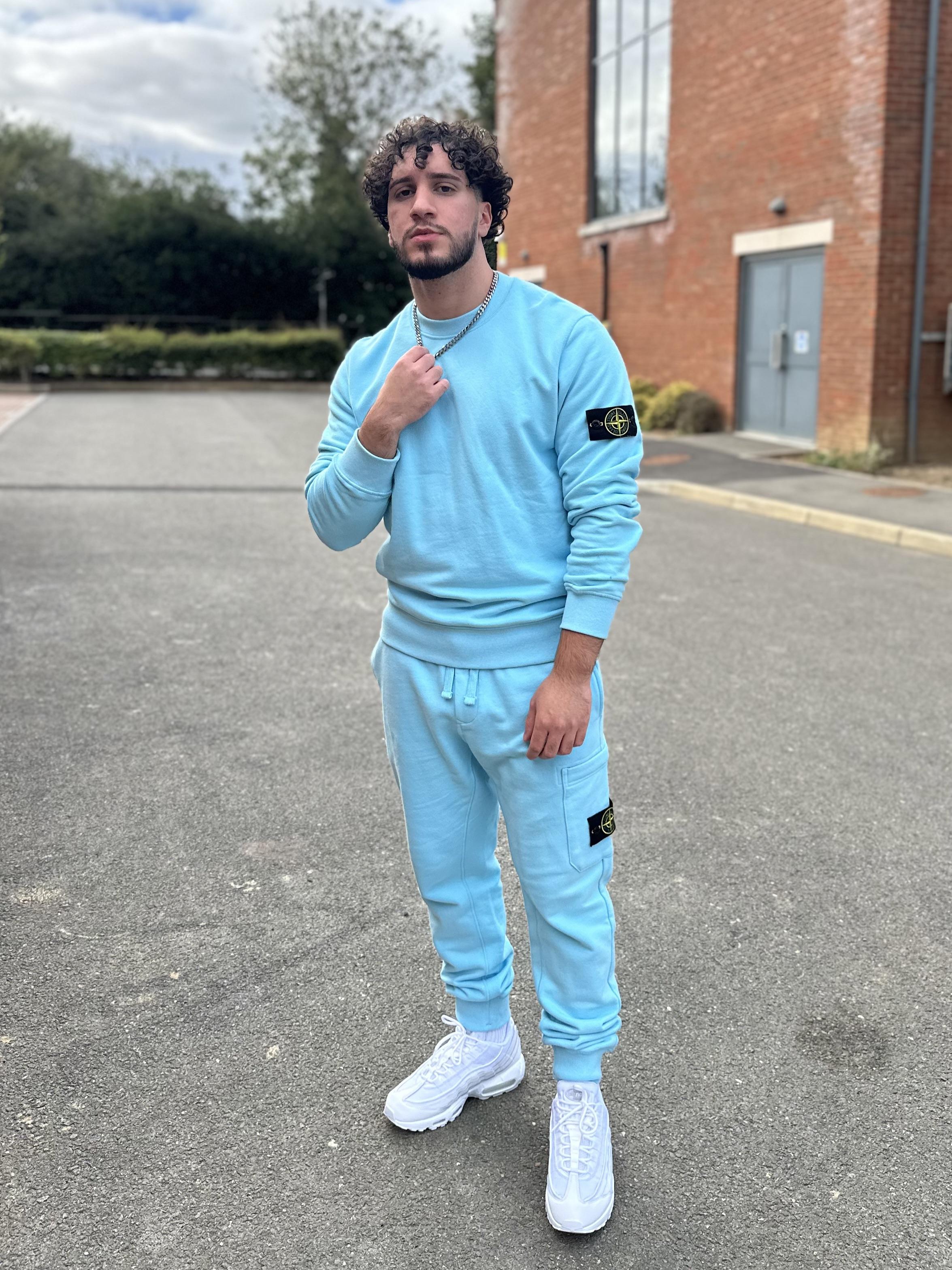 Blue Stone Island Tracksuit Shop