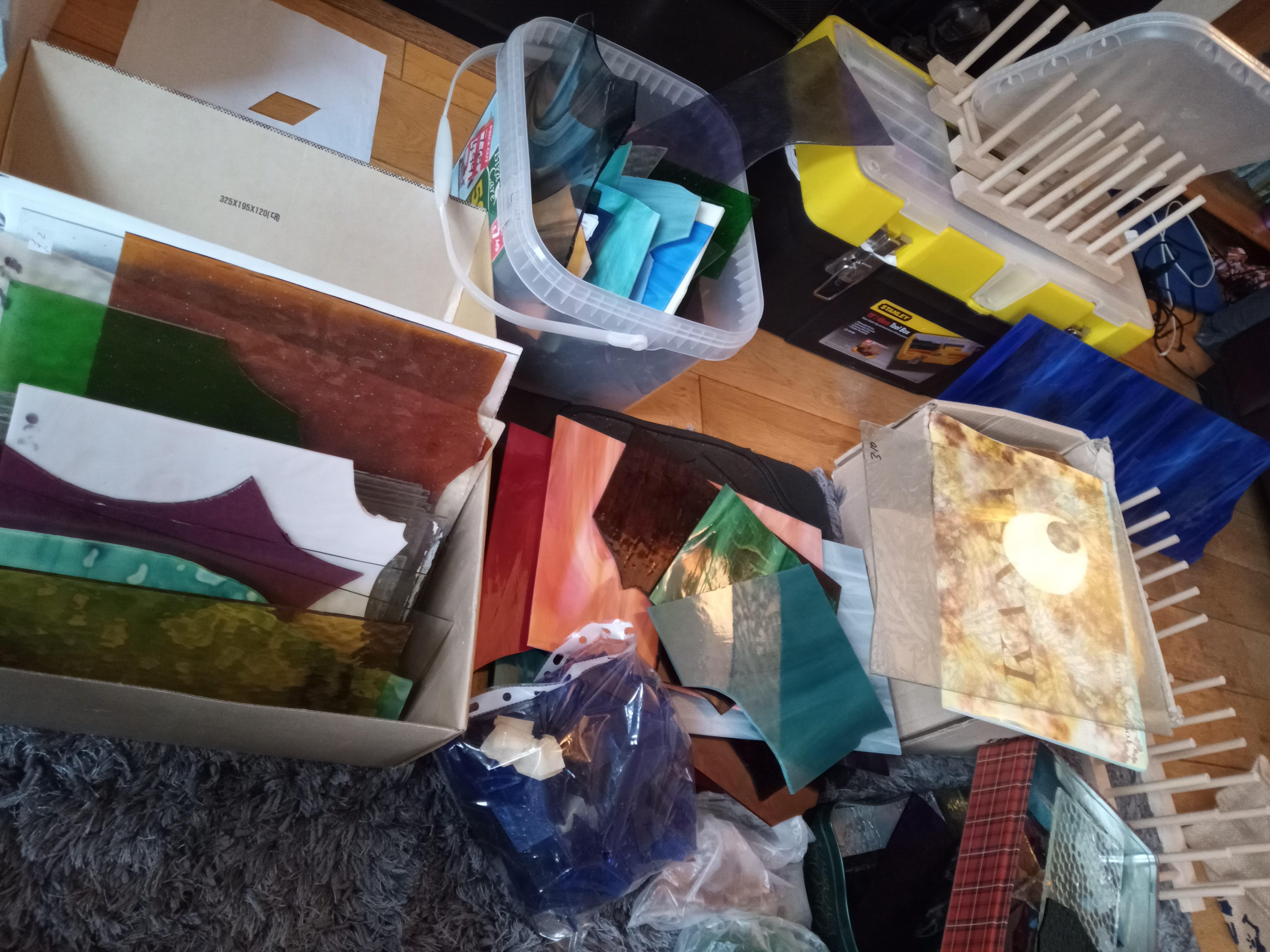 Stained glass can be a pretty expensive hobby.. Occasionally people