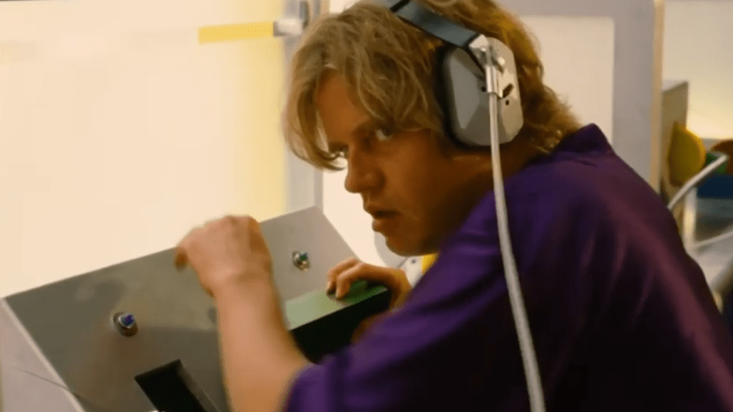 In Idiocracy (2006), a man taking the aptitude test covers