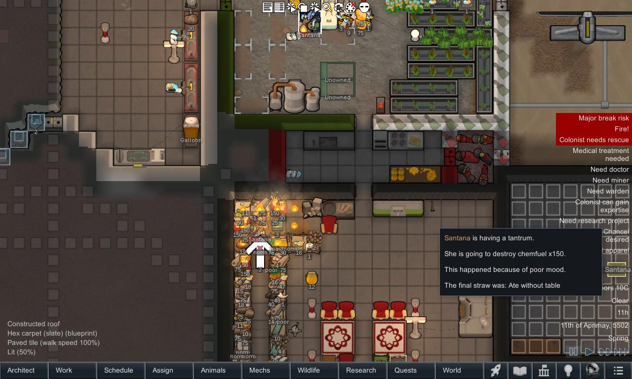 What eating without a table does to a Mother****** r/RimWorld