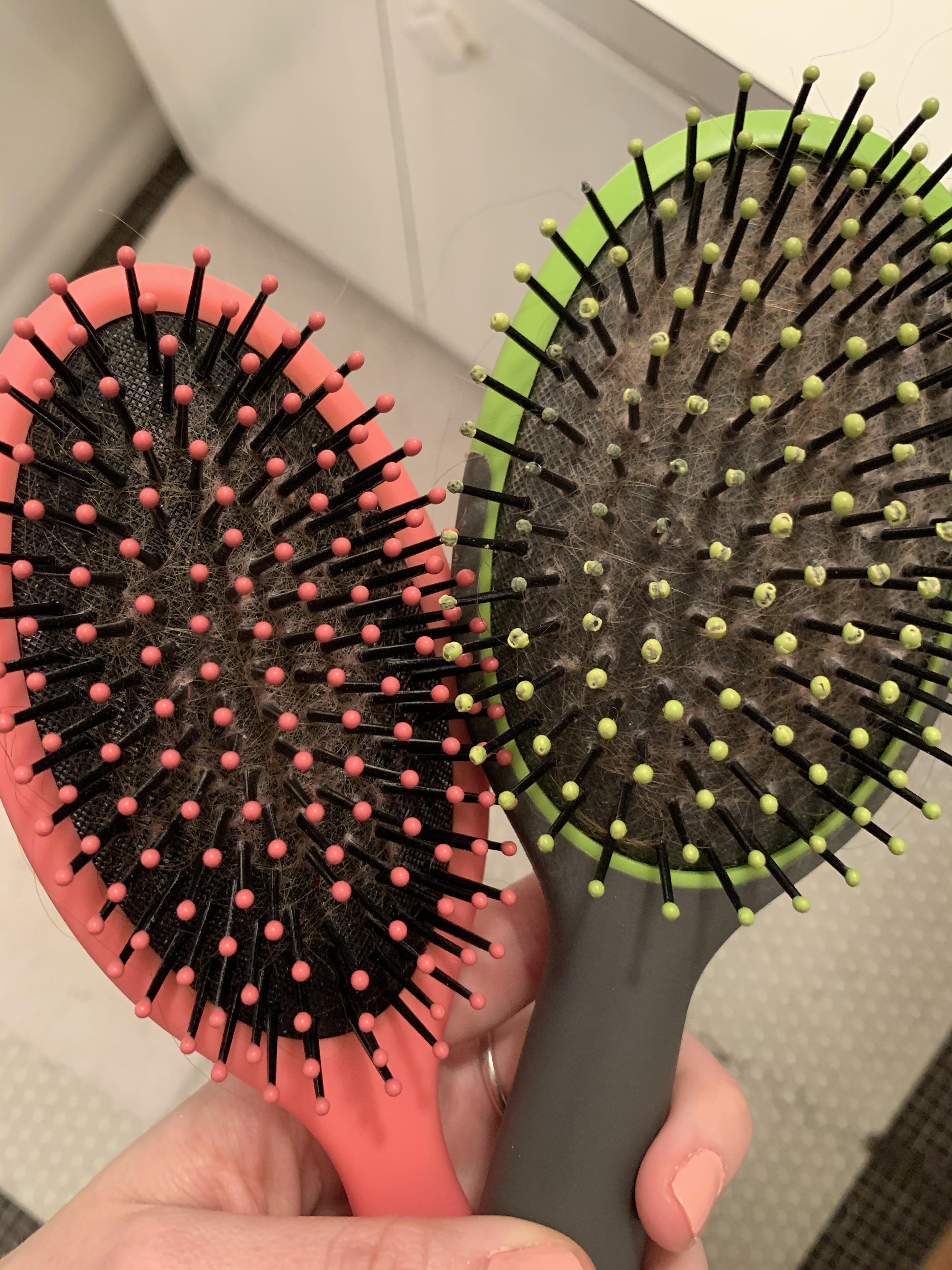 Does anyone have good tips for cleaning hair brushes? The green one is
