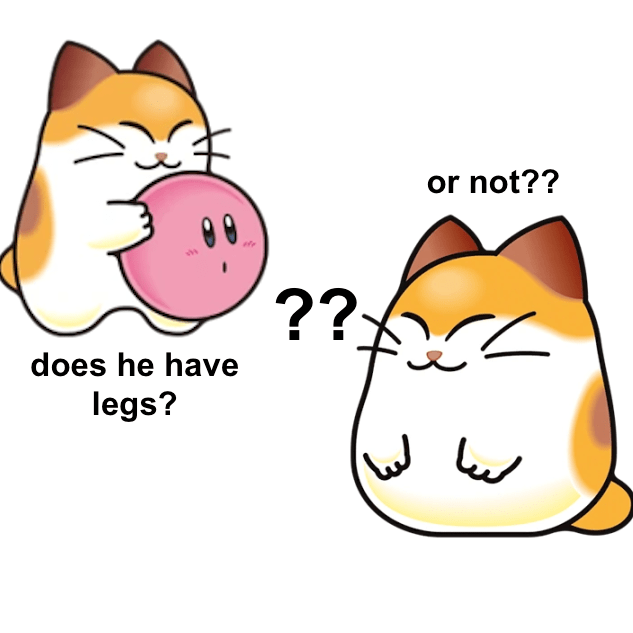 does he have legs or not? r/Kirby