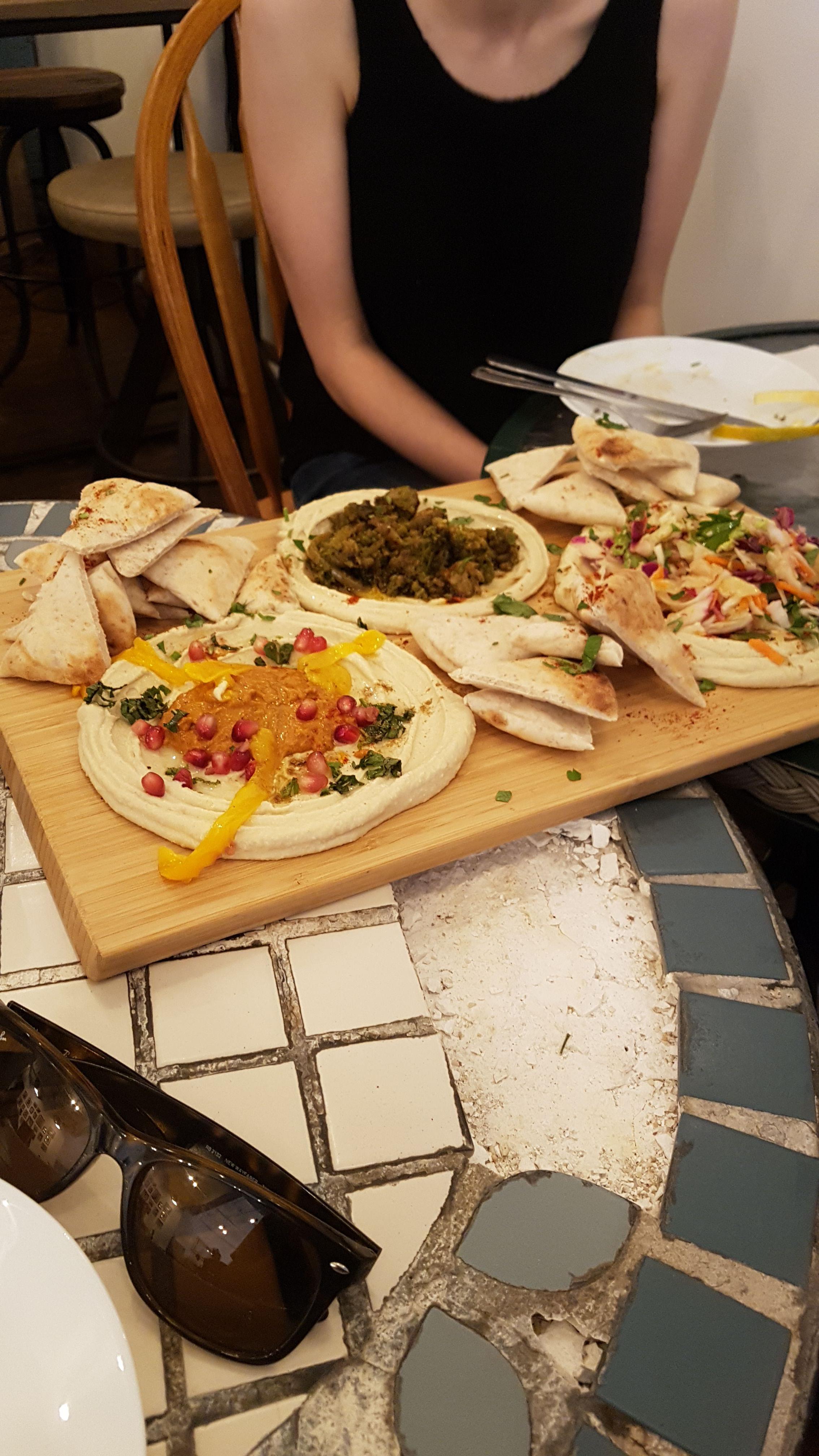 Hummus on a cutting board r/WeWantPlates