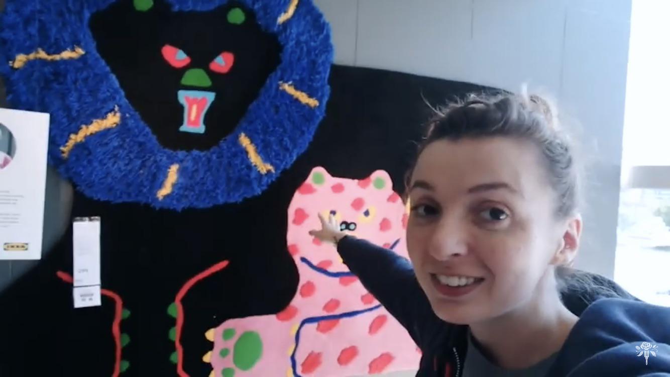 amazing ikea rug from sorry girls x qcknd collab video on YouTube