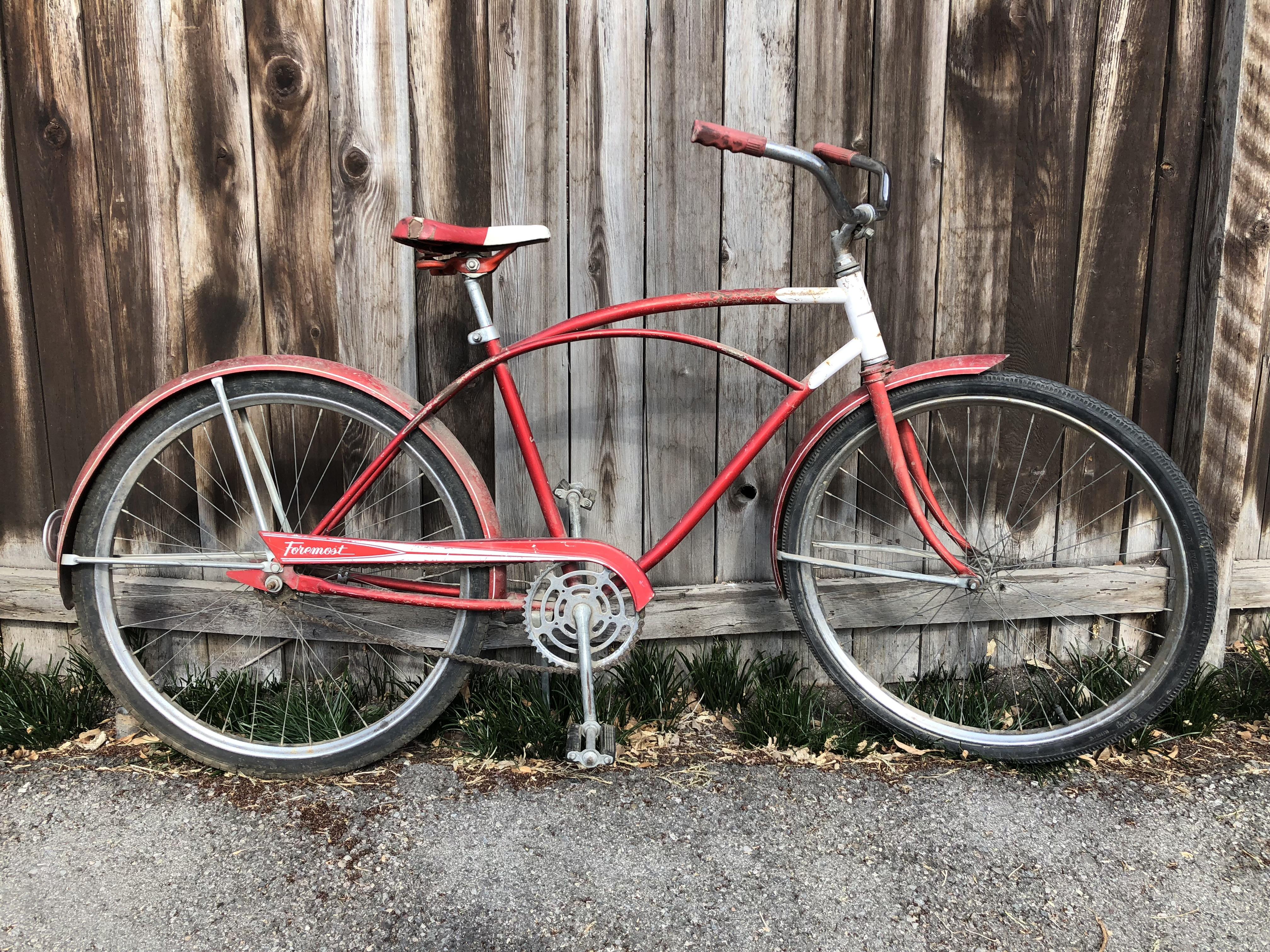 Hello & 1960 Foremost Vintage Bicycle (photo before restoration) r