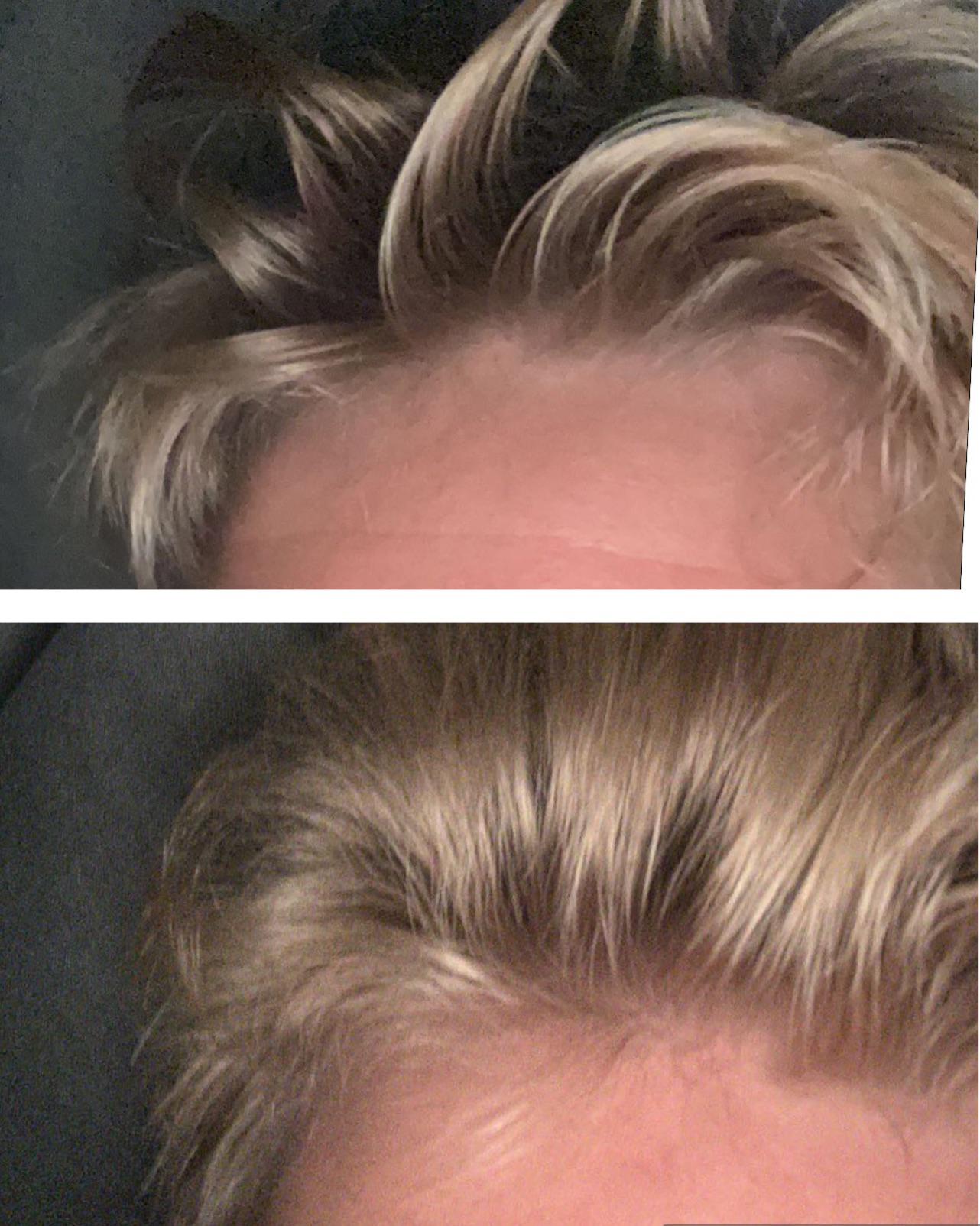 How do i make my hair stay like the top image and not turn into the one