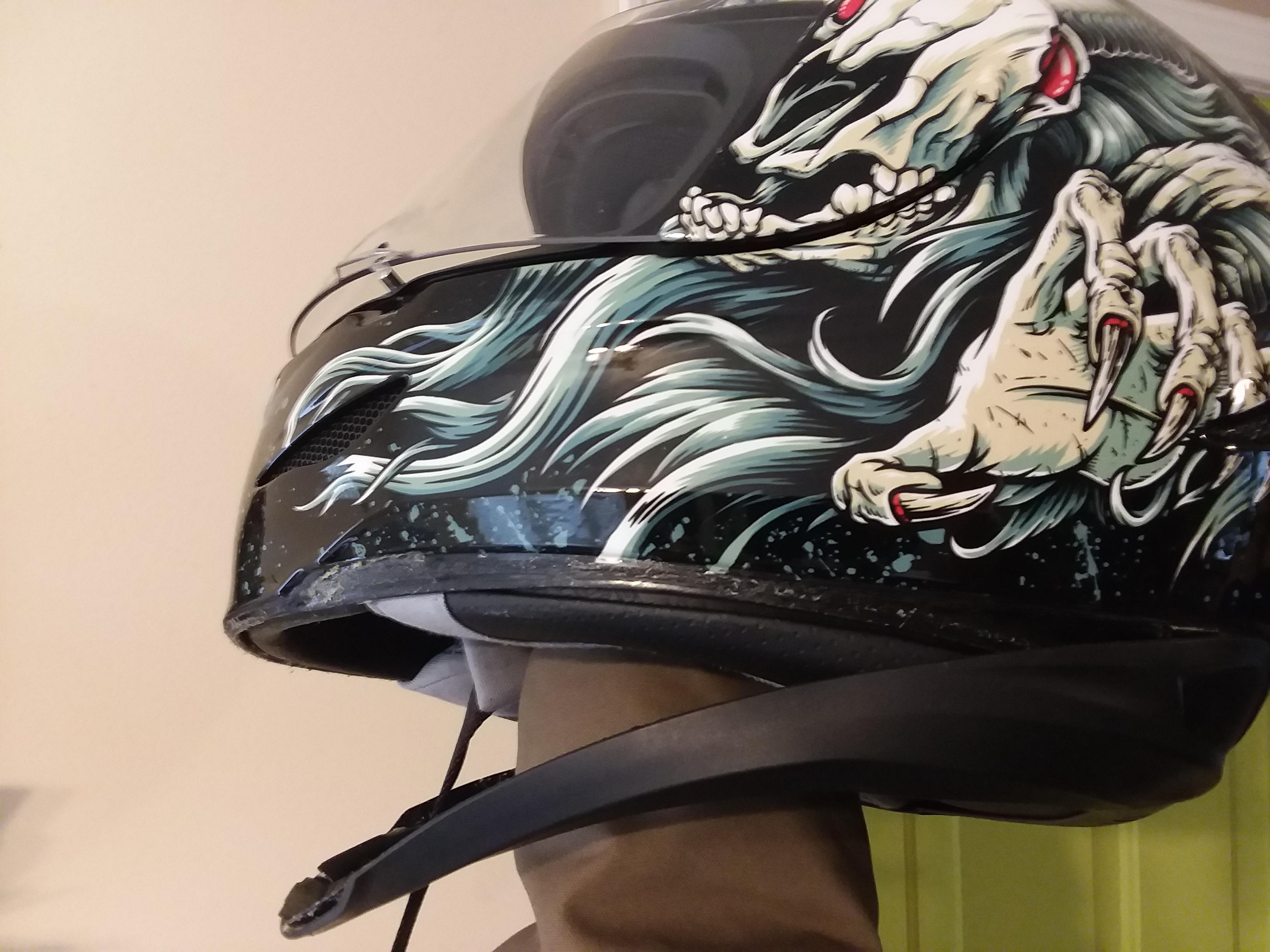 Need suggestions on how to repair my helmet! r/motorcycles