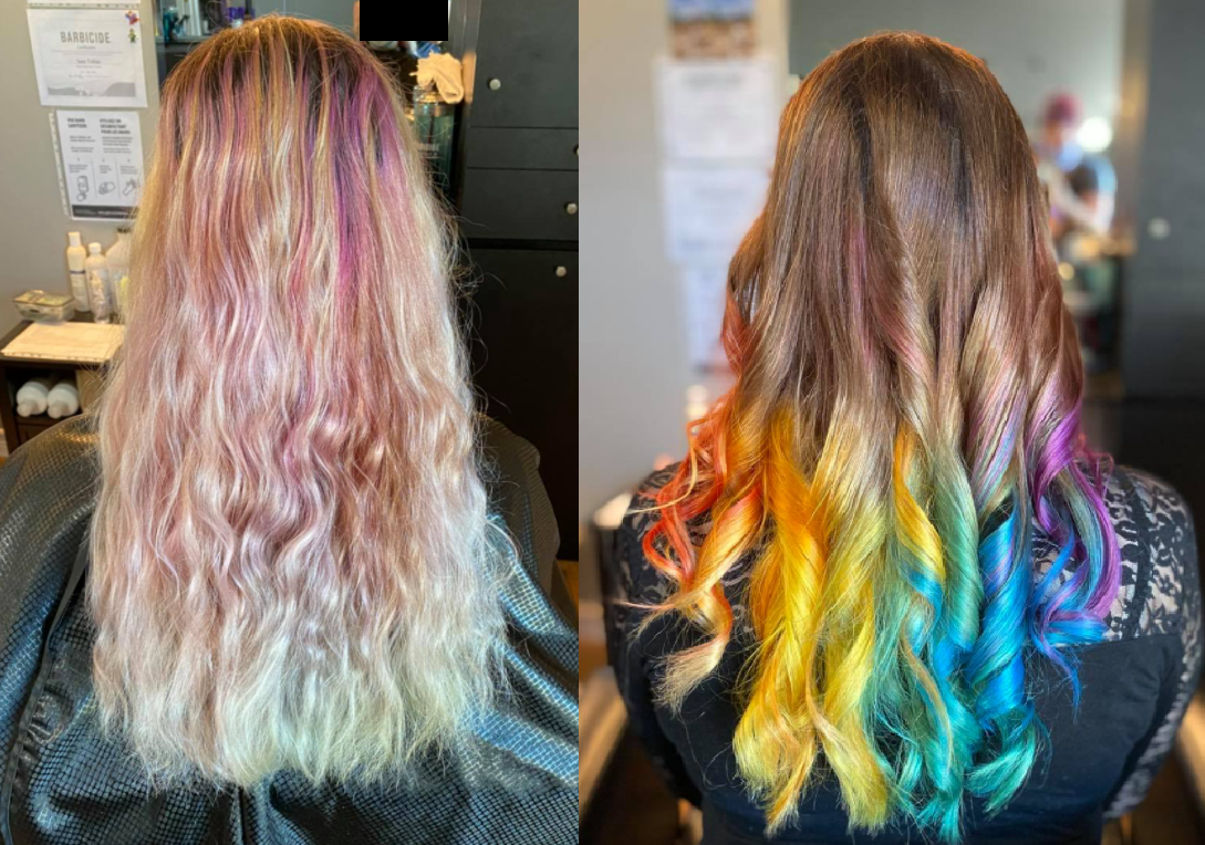 Huge hair update the other day! Washed out to rainbow! Any suggestions