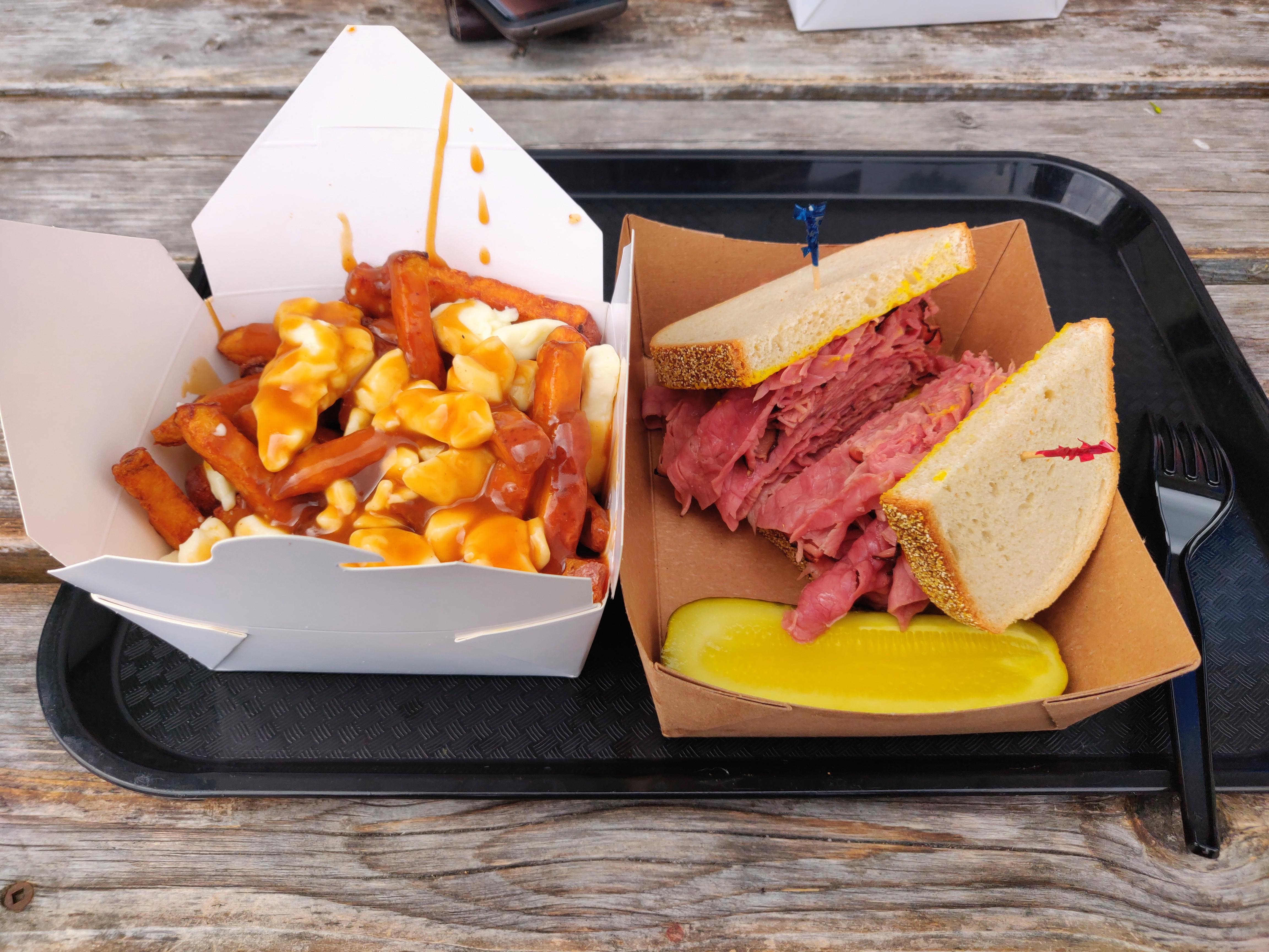 [I Ate] Poutine and Montreal Smoked Meat Sandwich r/food