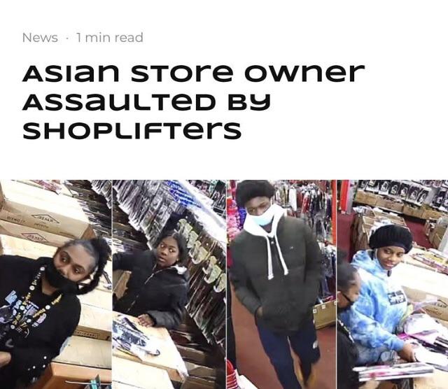 Black on Asian Violence Society falling apart Asian store owner